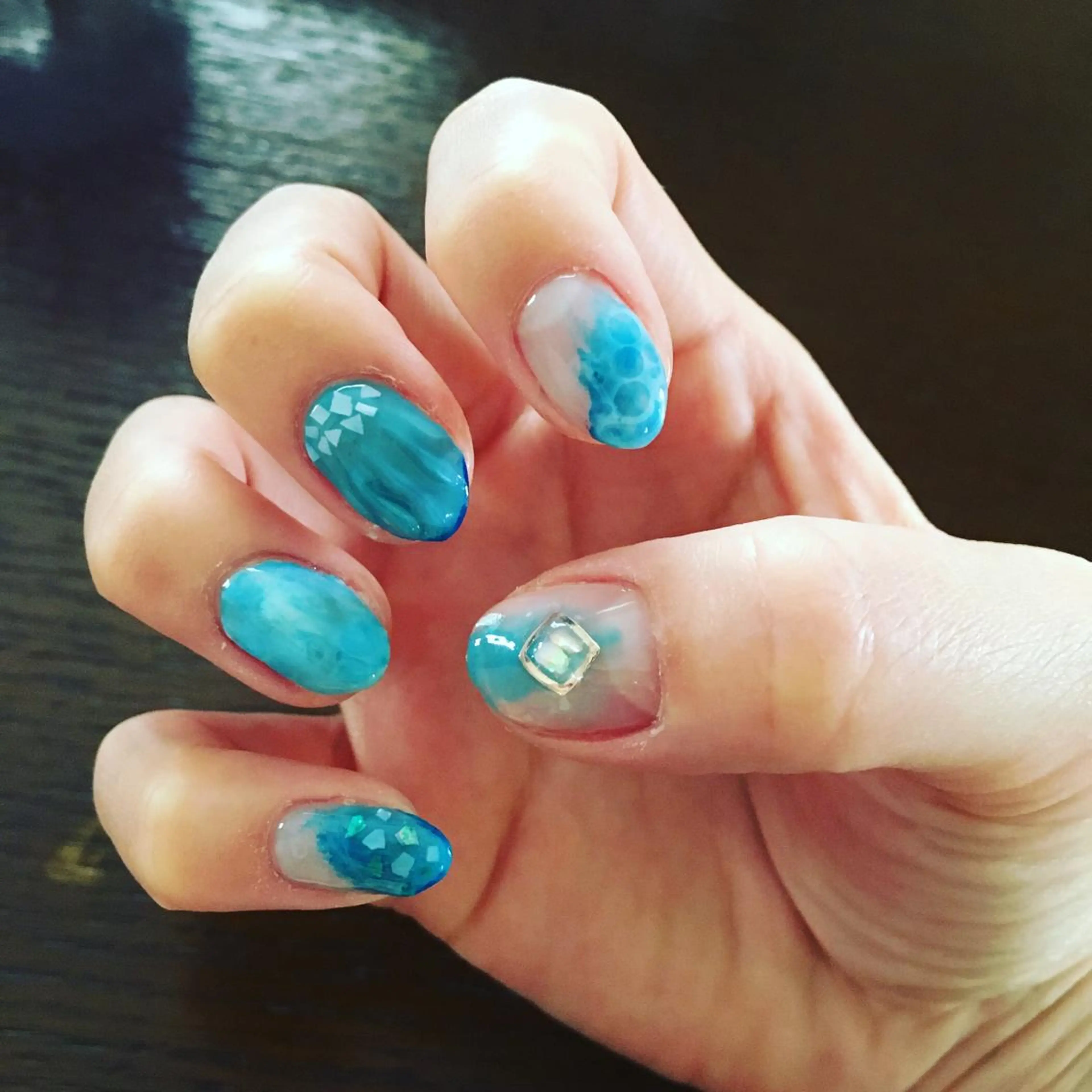 ネイル ブルー ニュアンスネイル その他(ネイル) KuReIo nailのネイルデザイン