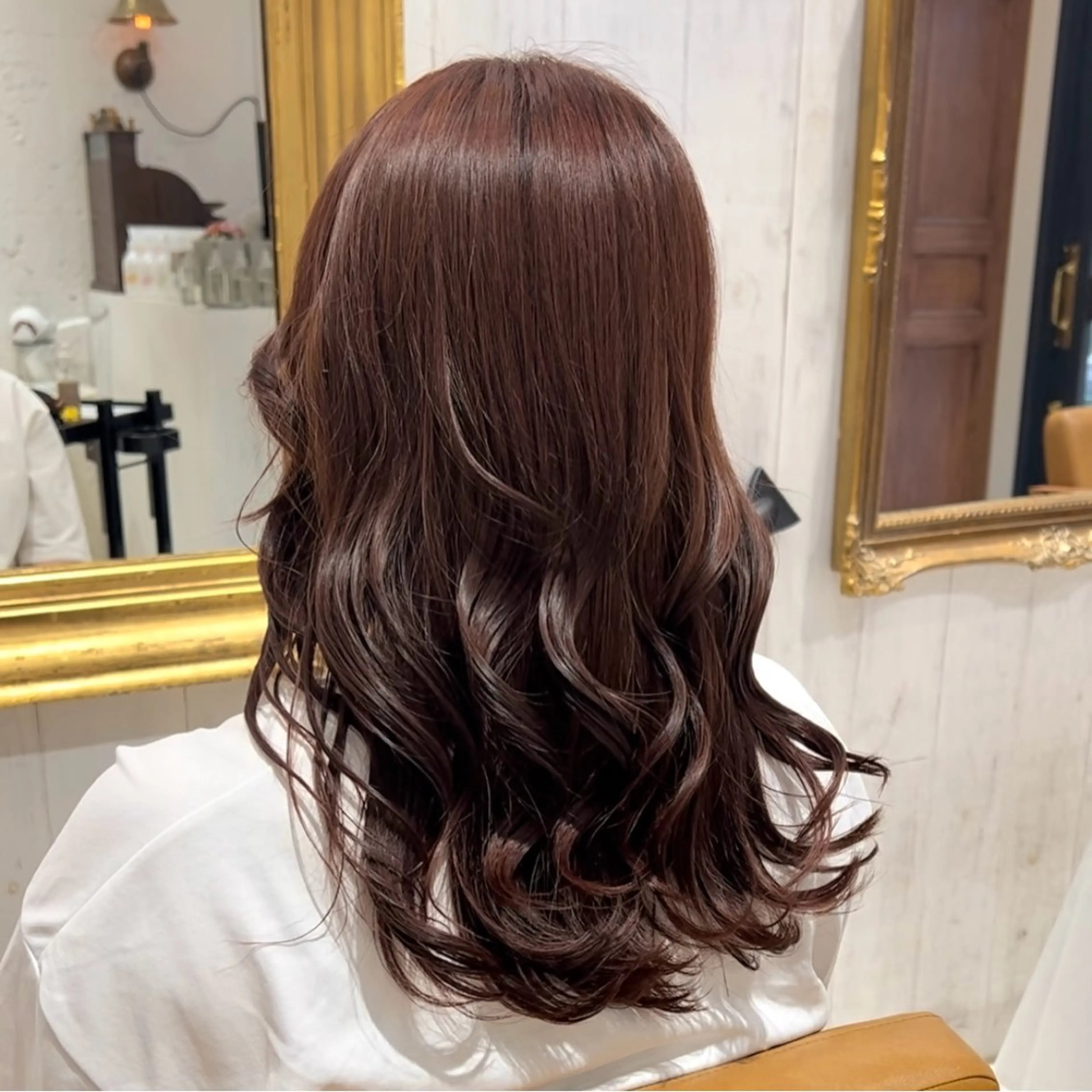 ロング ピンクブラウン re  view MIRUのヘアスタイル