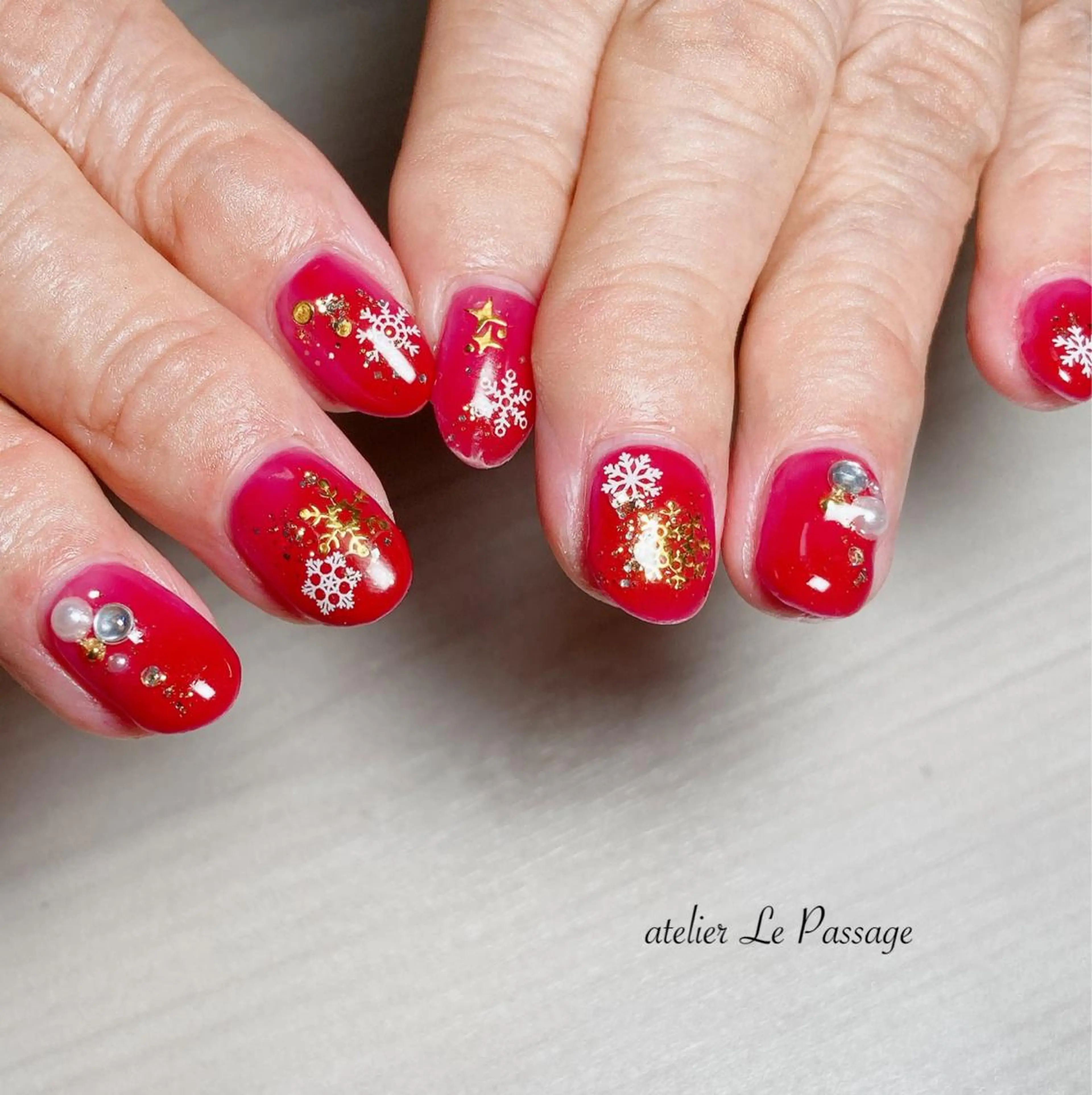 ネイル ジェルネイル キラキラネイル ラメ(グリッター) オフィスネイル パラジェル Atelier Le Passage所属・h nakatsukaのネイルデザイン