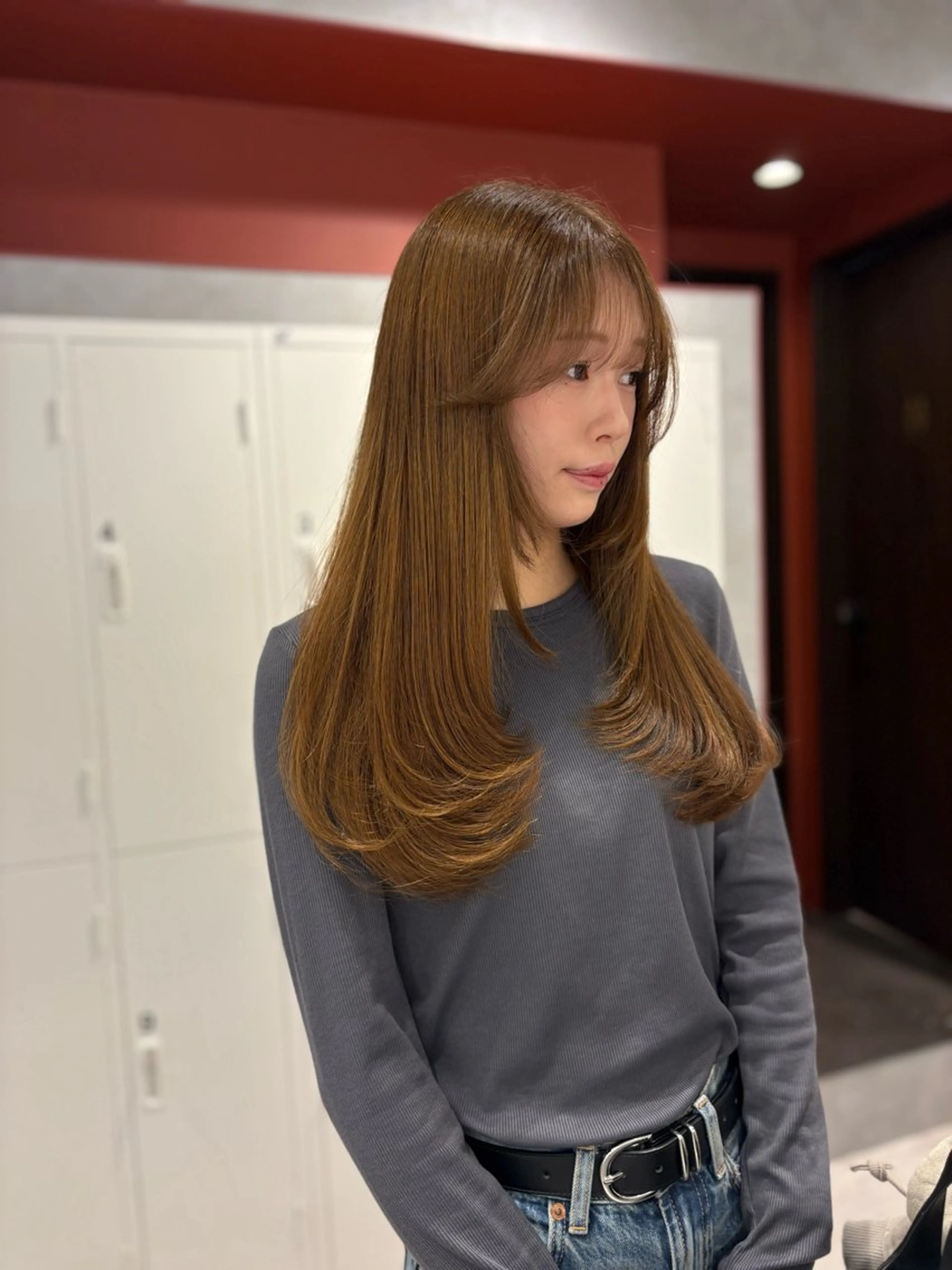 ロング カット ヘアカラー トリートメント ubu share salon所属・鈴村緋女／セット ／ヘッドスパ／個室のヘアスタイル