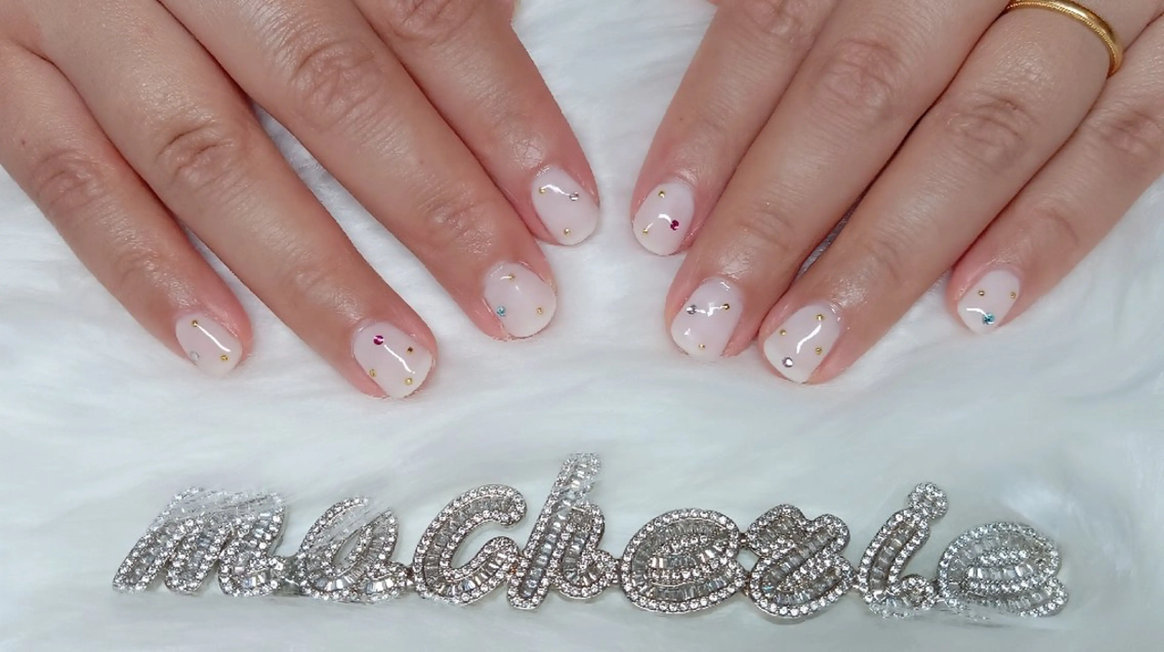 ネイル ストーンネイル ハンドネイル Nail Salon macherieのネイルデザイン