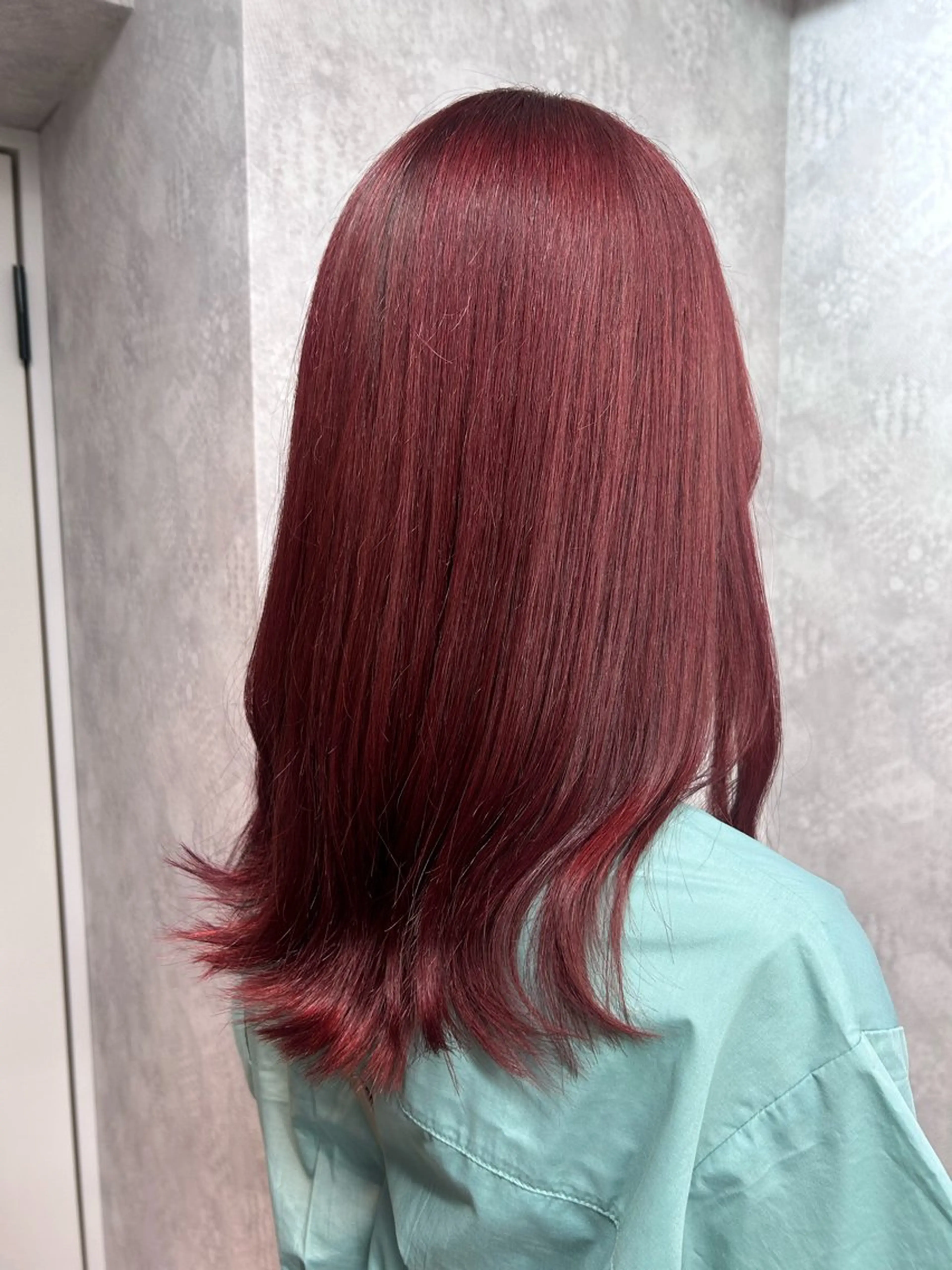 セミロング カラー ヘアアレンジ カット ヘアカラー 💕誰より可愛い💕 ピンク🎀YUUKAのヘアスタイル