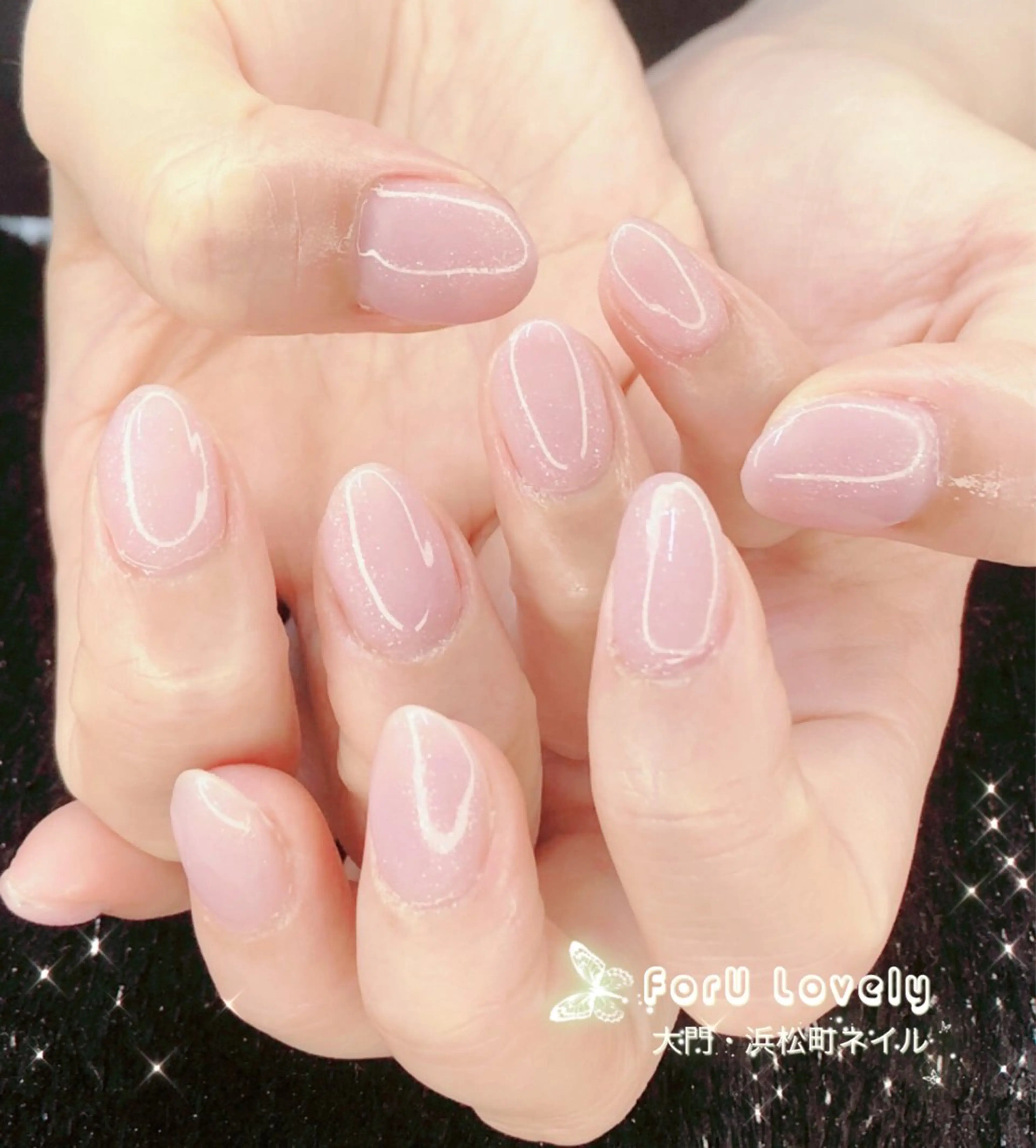 ネイル フットネイル フレンチネイル ジェルネイル ガラスフレンチ 韓国ネイル 大門浜松町 ネイルのネイルデザイン