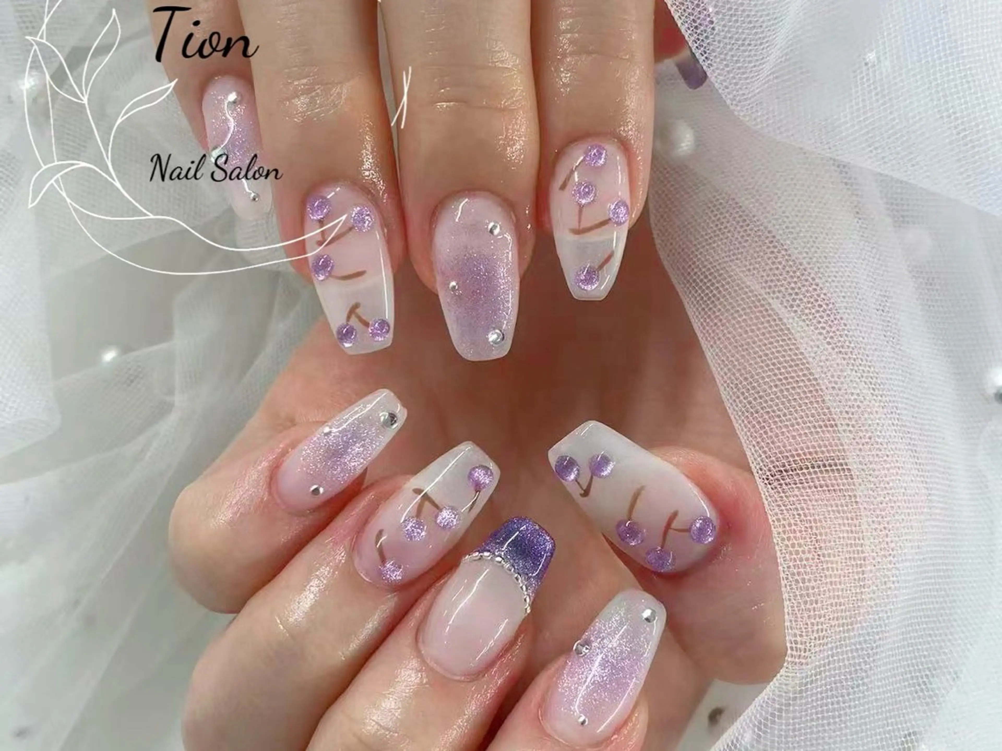 ネイル チークネイル 長さ出し フットネイル フレンチネイル ジェルネイル Nailsalon Tion武蔵小杉店所属・Nailsalon Tion武蔵小杉店のネイルデザイン