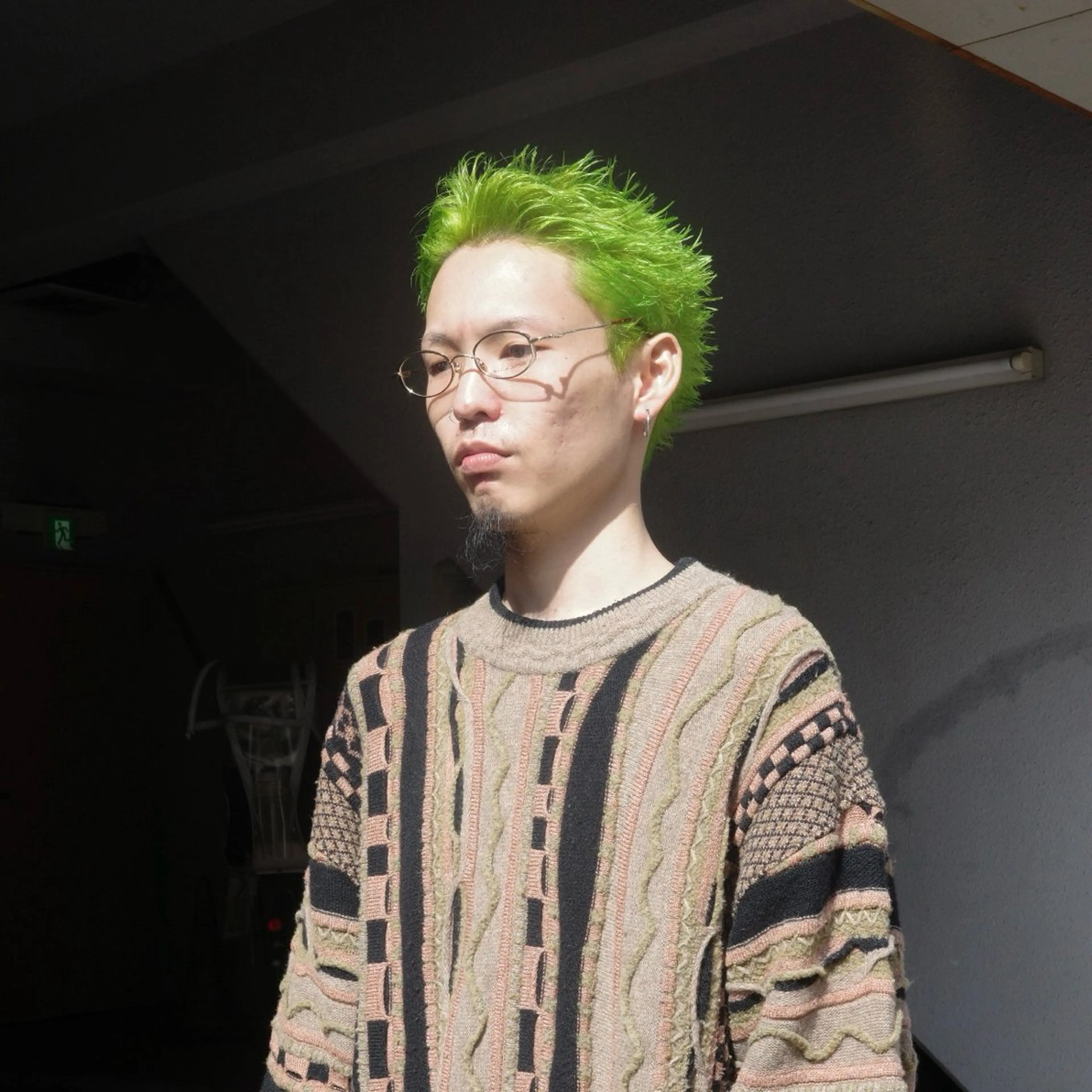 ショート カラー メンズ メンズブリーチ スパイキーショート ブリーチ 透明感カラー ミント ill HAVANA所属・渋谷/メンズショート ・パーマ コウのヘアスタイル