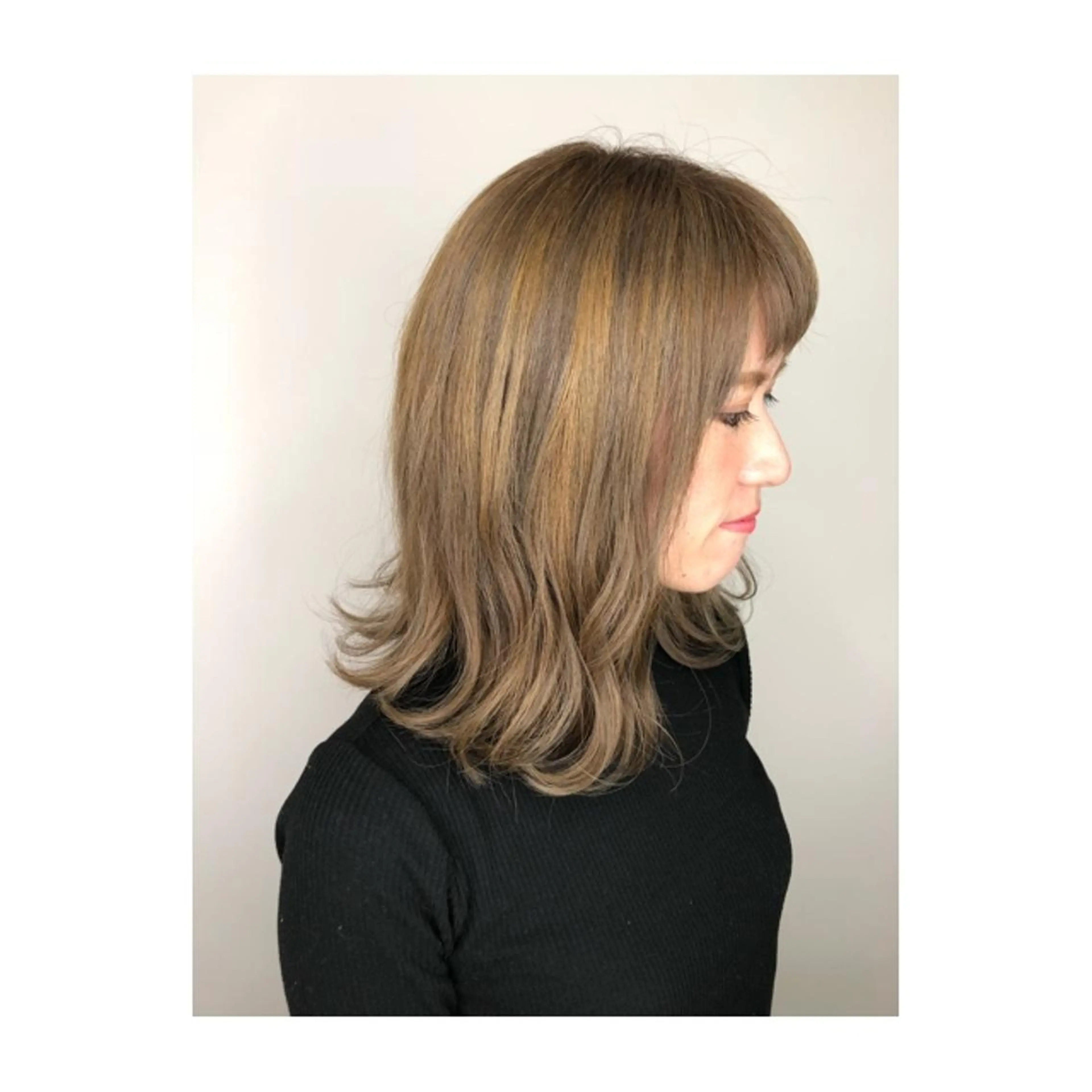 ミディアム 切りっぱなしボブ ボブ ショートが得意✂️ 藤城建太のヘアスタイル
