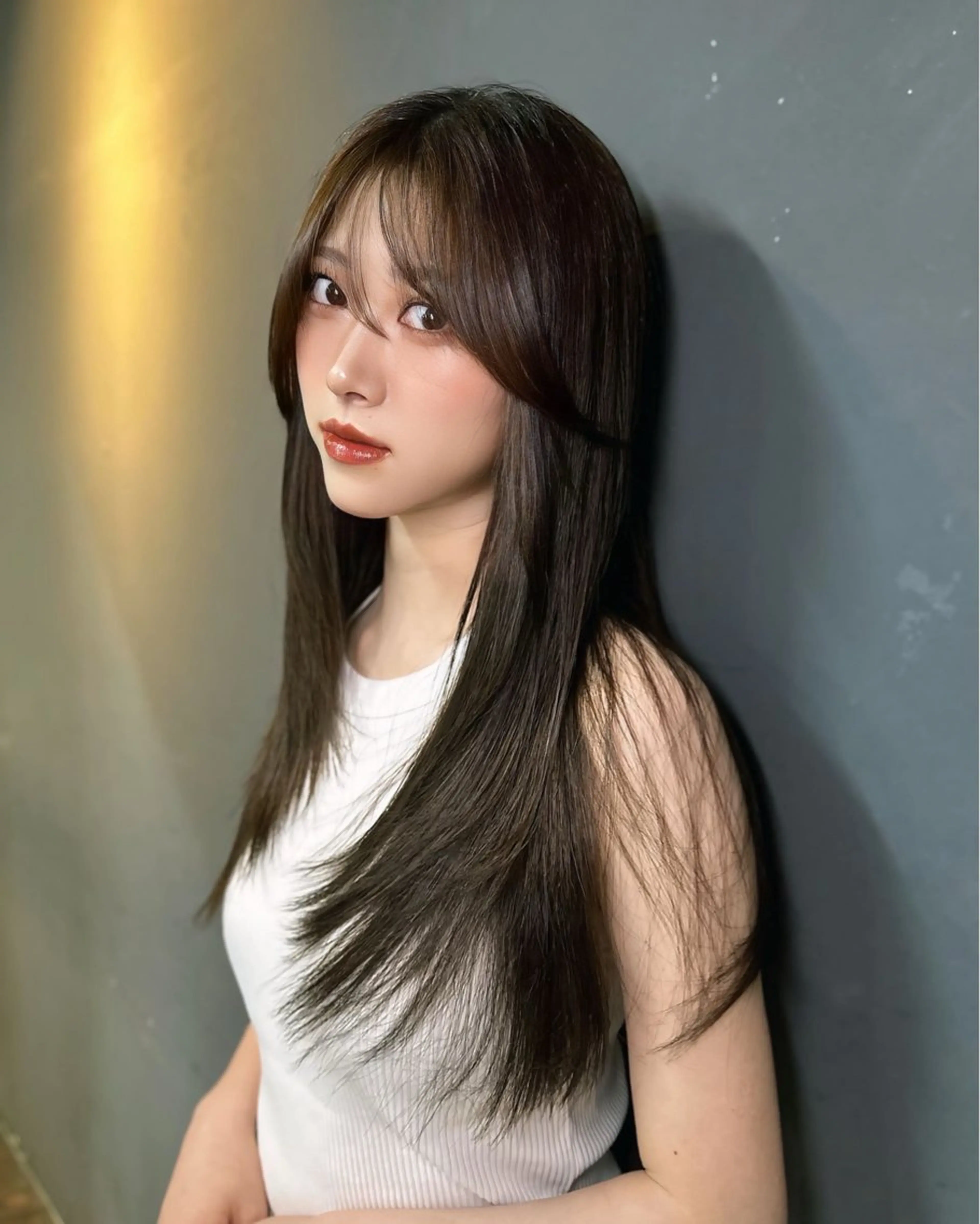 ロング カラー 髪質改善 レイヤーカット ワンホンレイヤー ワンホンヘア カット ヘアカラー トリートメント レイヤーカット ケラチン/Kaitoのヘアスタイル