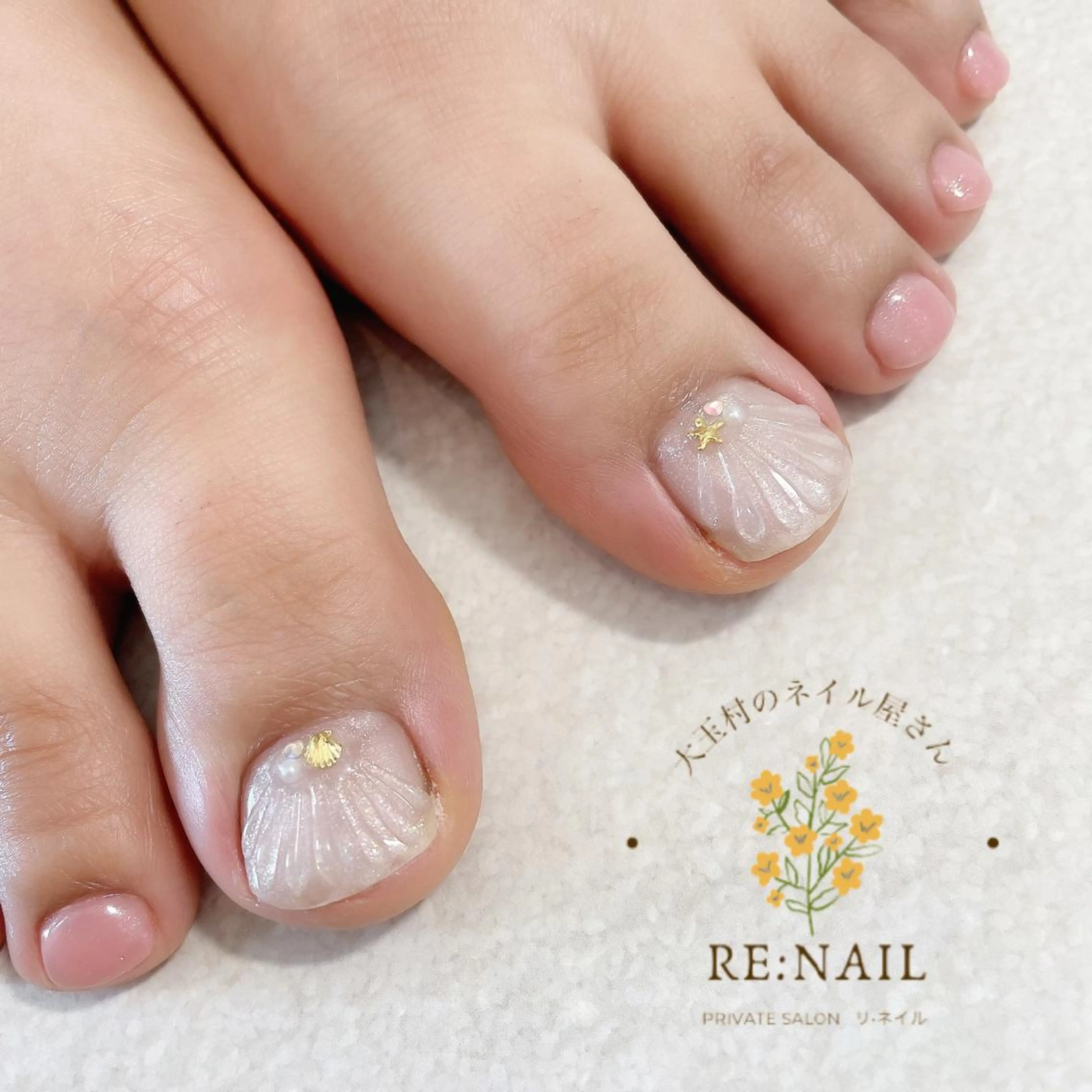 ネイル フットネイル かんの りなのネイルデザイン