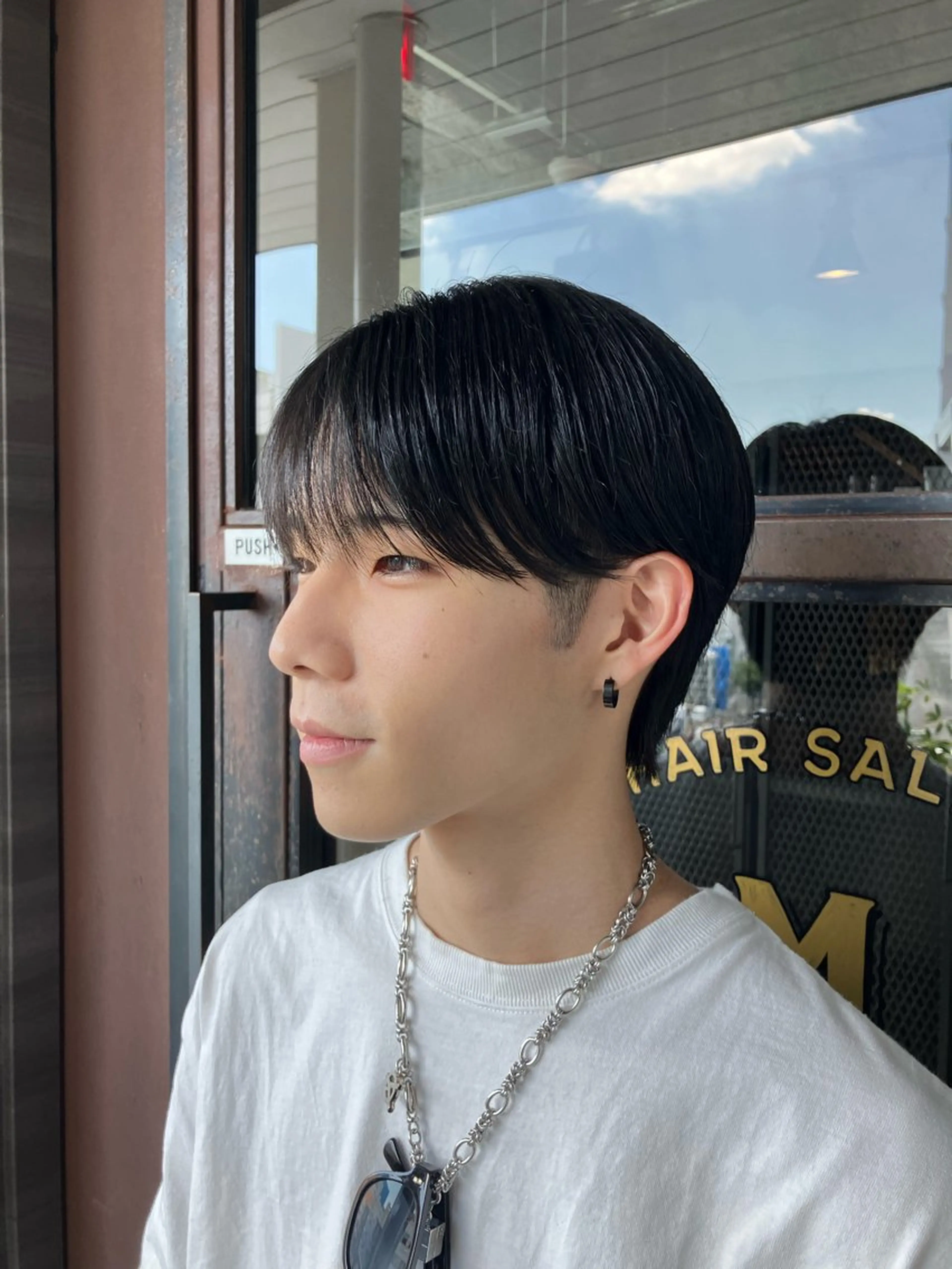 ショート メンズ マッシュ シースルーマッシュ カット Watarai Yuukiのヘアスタイル