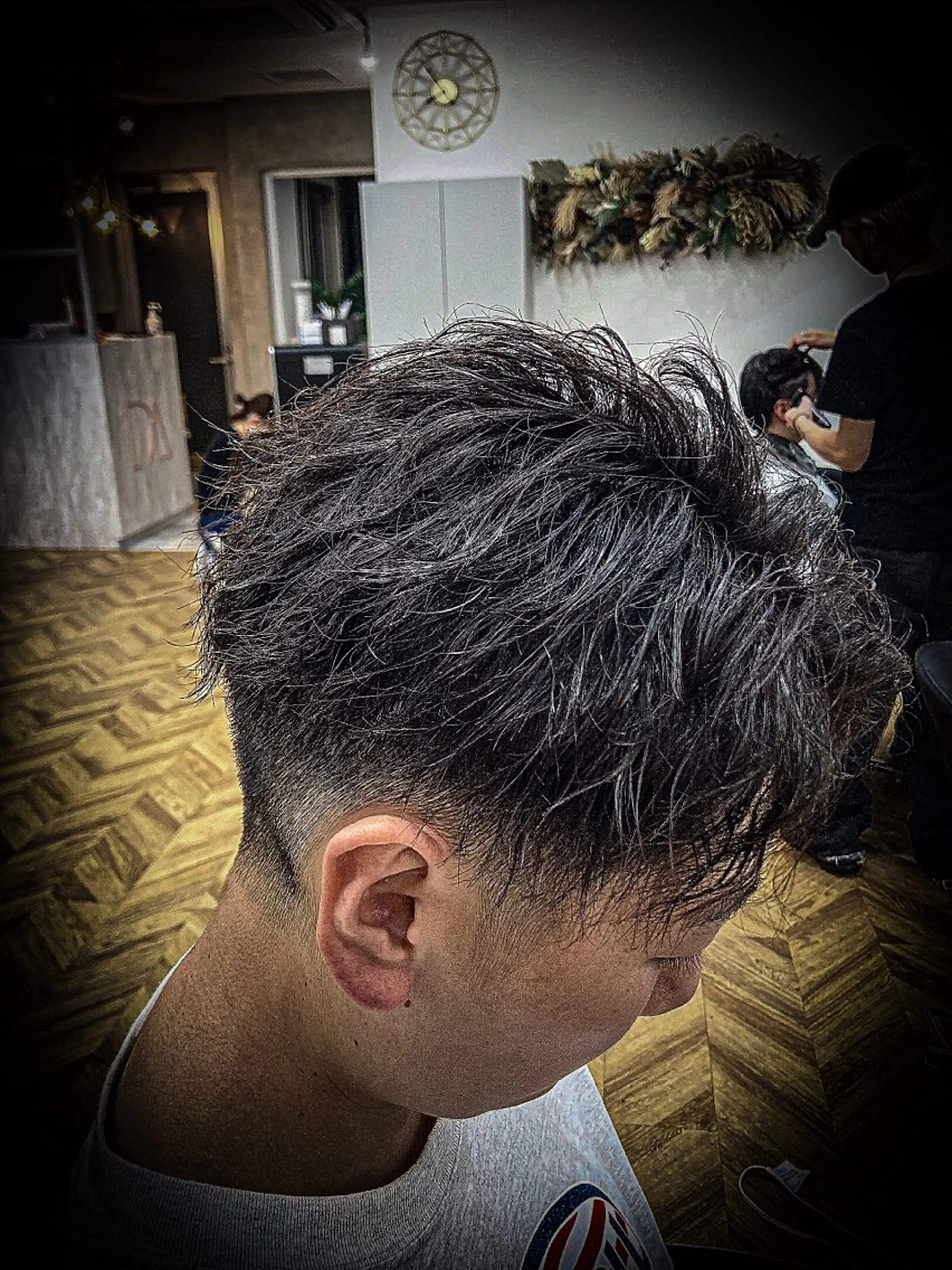 ショート パーマ メンズ カット ヘッドスパ ブリーチ毛もかけれる 縮毛矯正🍎カイトのヘアスタイル