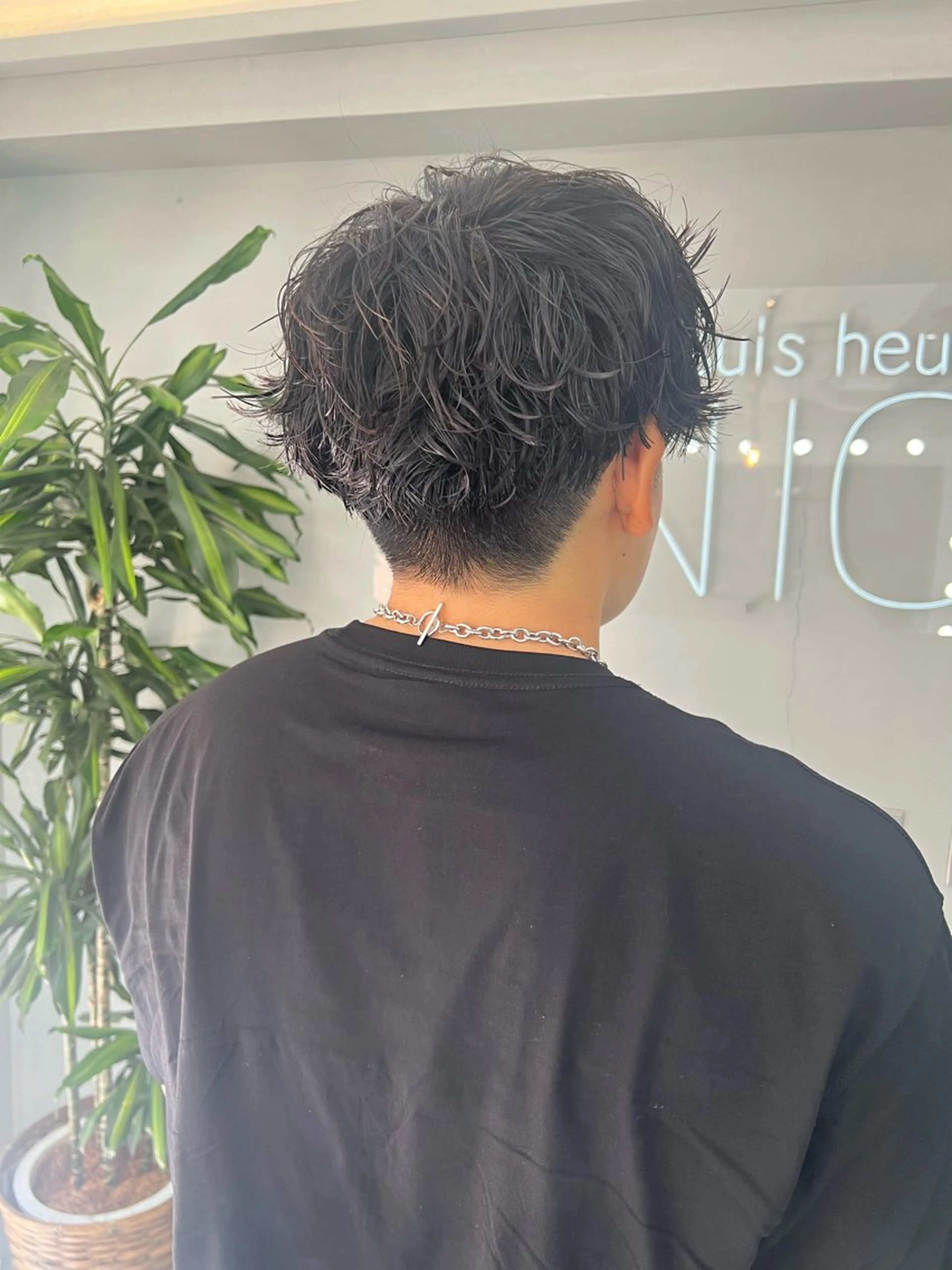 ミディアム パーマ メンズ ミディアムパーマ メンズパーマ カット パーマ je suis heureuse所属・ハイライトカラー 🌀ゆい❣️のヘアスタイル