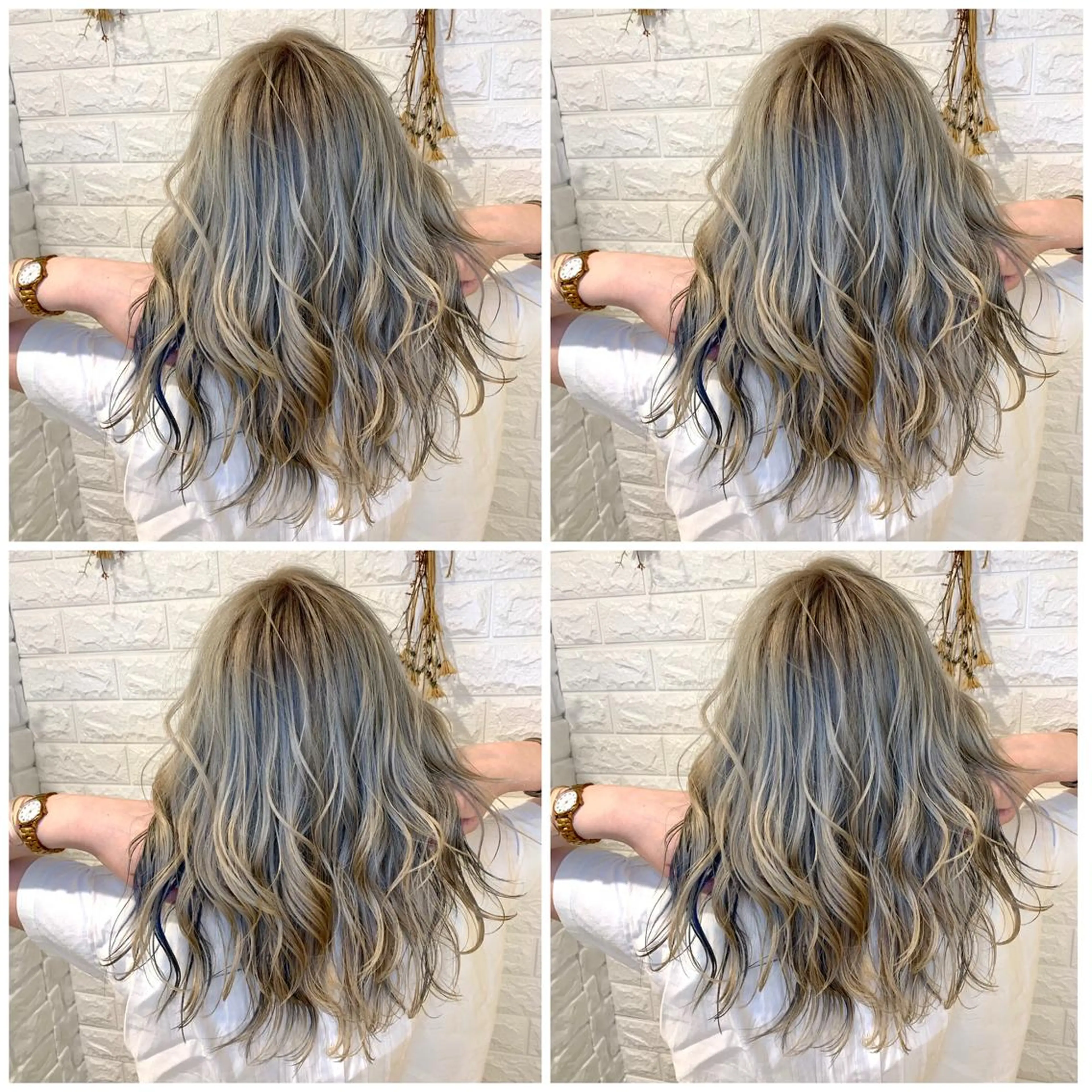 セミロング カラー ブリーチ グレージュ ヘアカラー トリートメント ハイトーン/ブリーチ 山崎　悠次のヘアスタイル