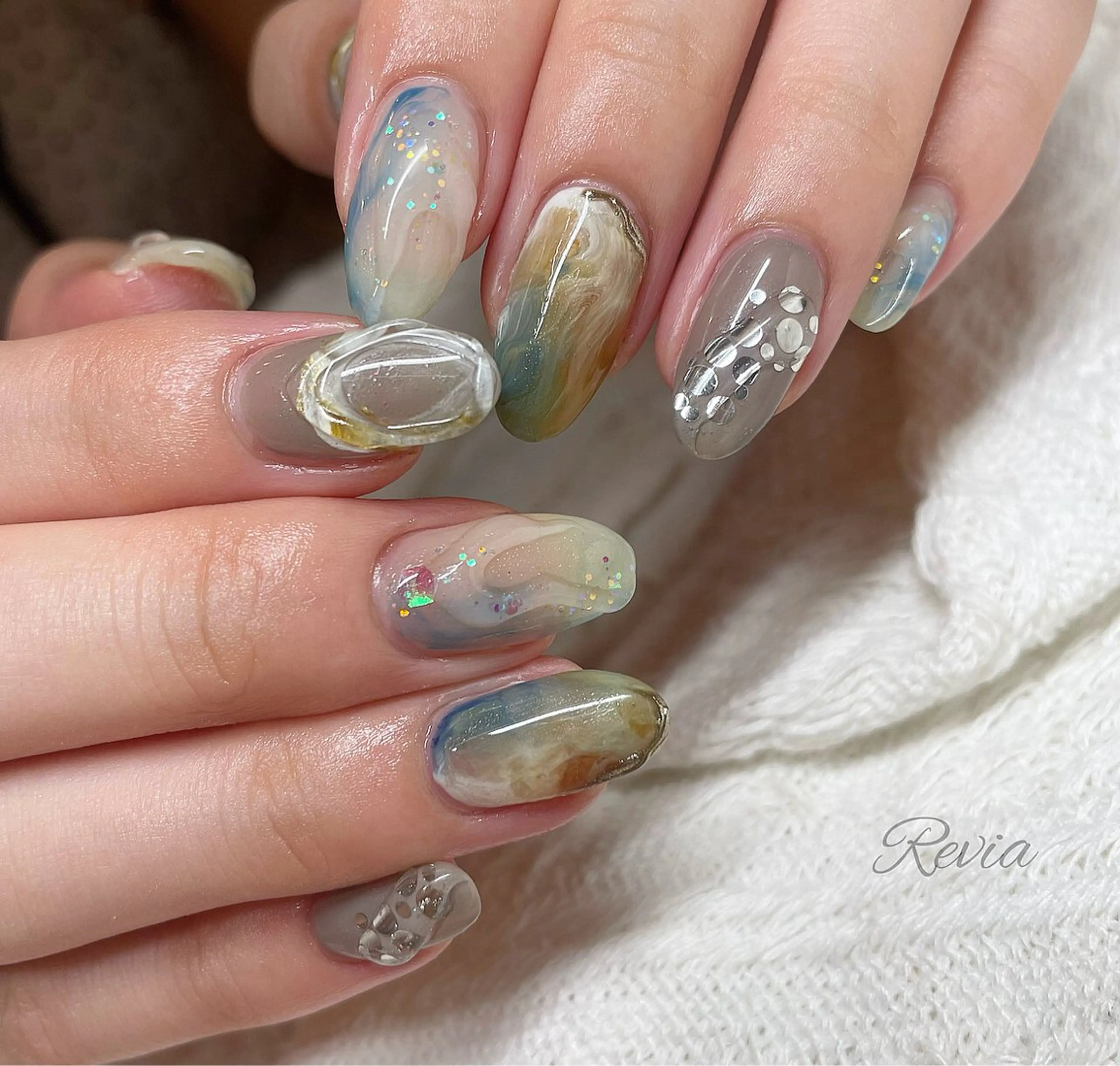 ネイル ハンドネイル revia所属・ERI Nailistのネイルデザイン