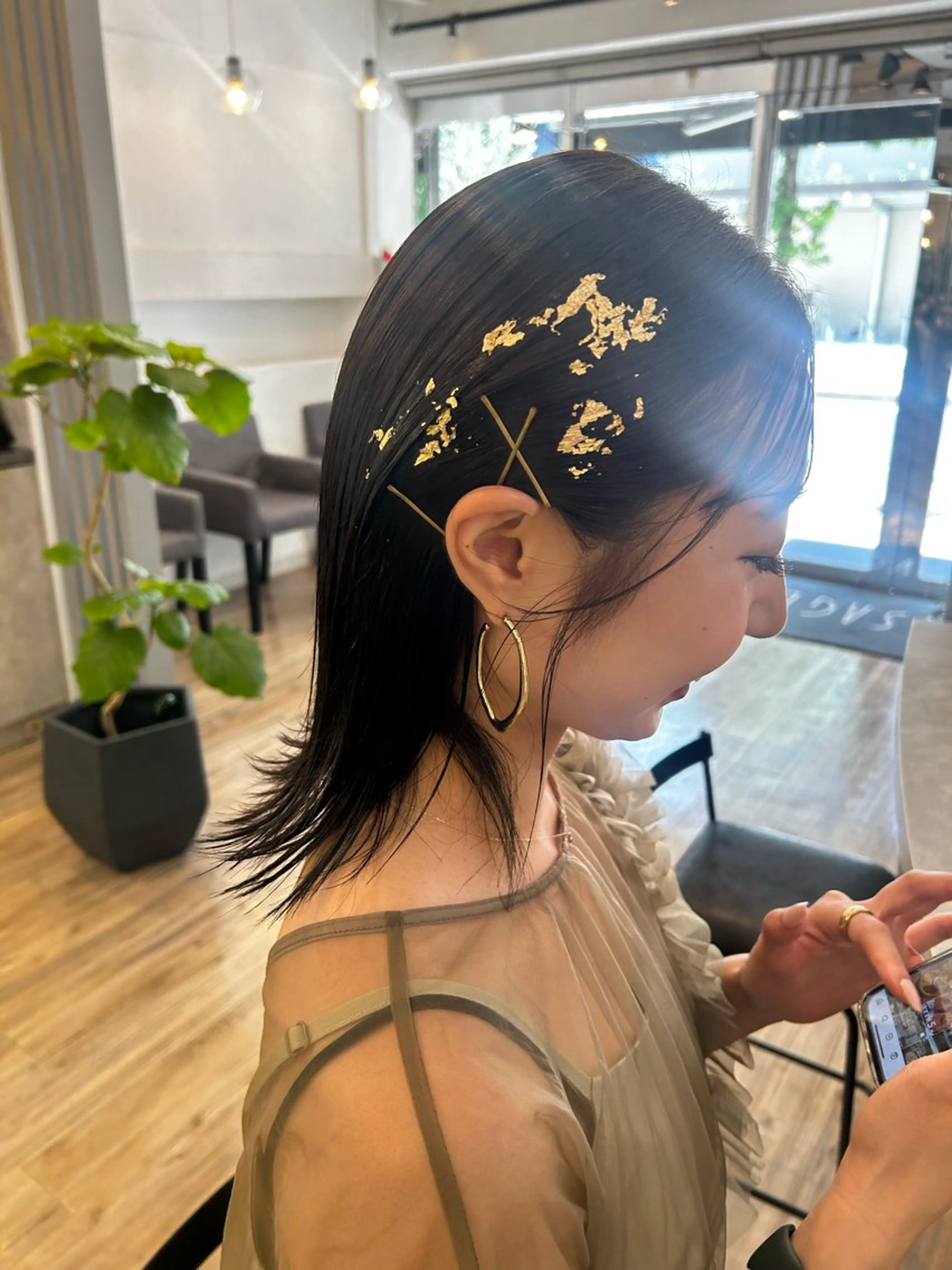 ヘアアレンジ ヘアセット ミナミ🩰デサインカ ラー♡ヘアセットのヘアスタイル