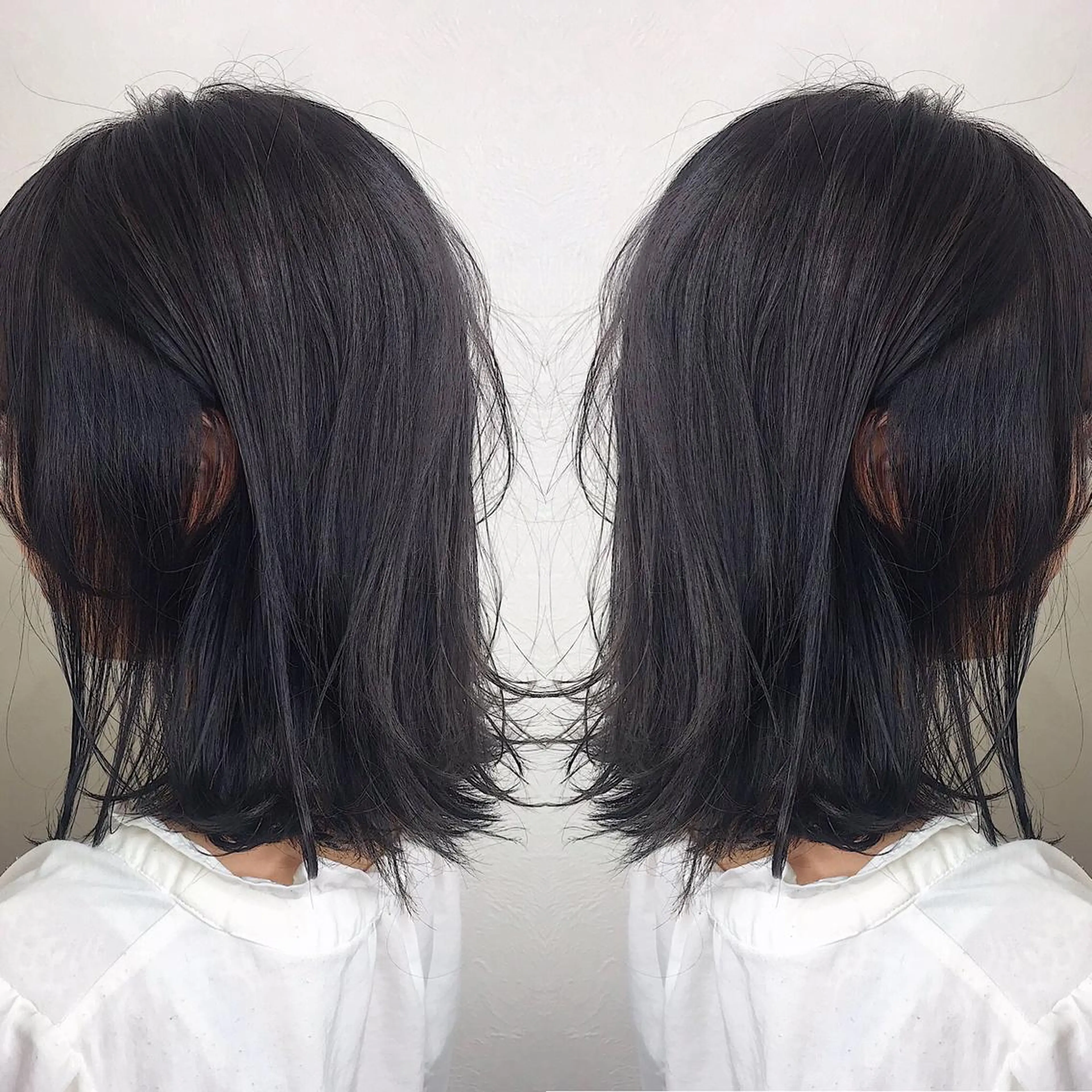 ミディアム カラー ディープラベンダー ラベンダーカラー 外ハネヘア ヘアカラー 柴田 祐輔のヘアスタイル