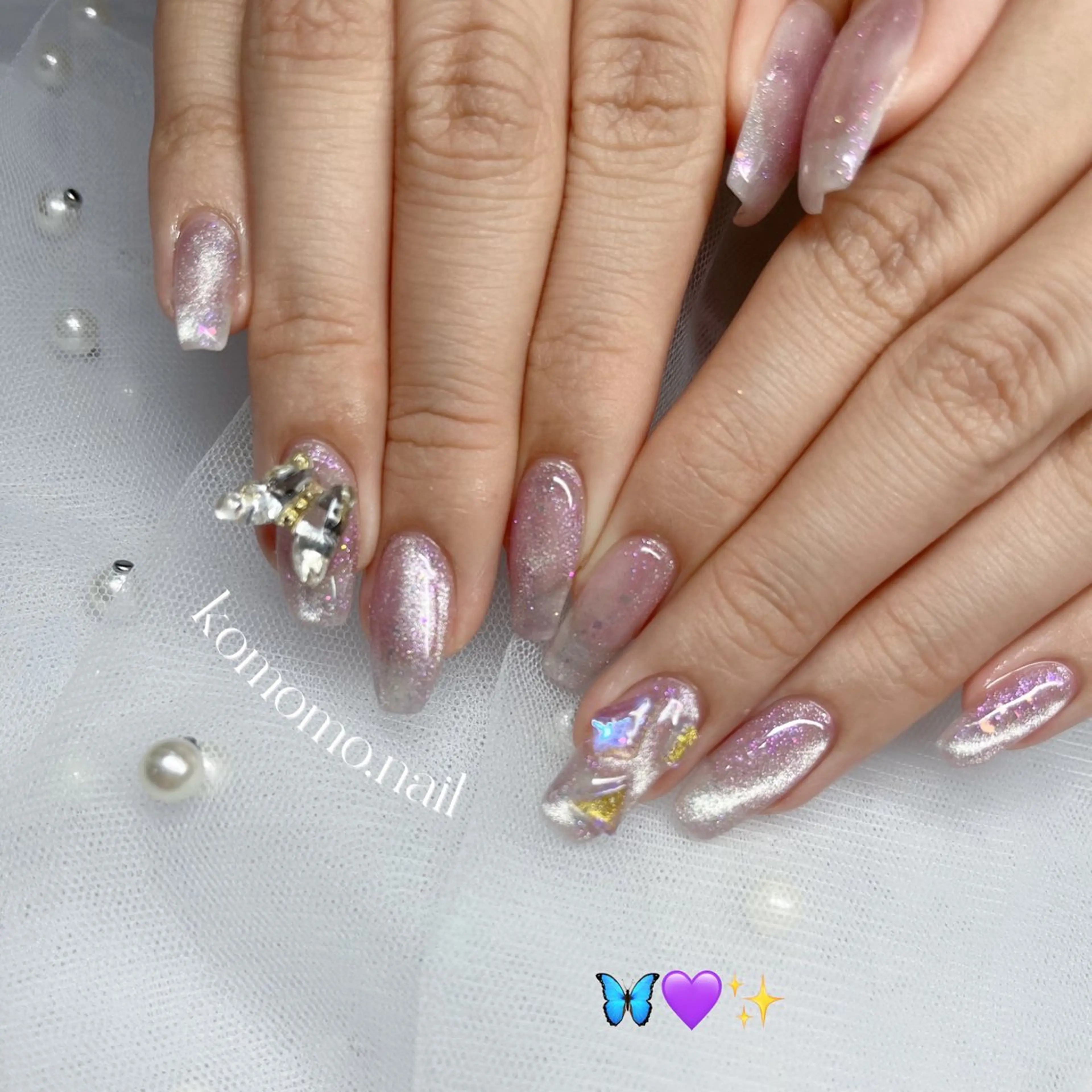 💅うるうるマグネット、ギラギラフラッシュネイル💅口コミでオフ無料の写真