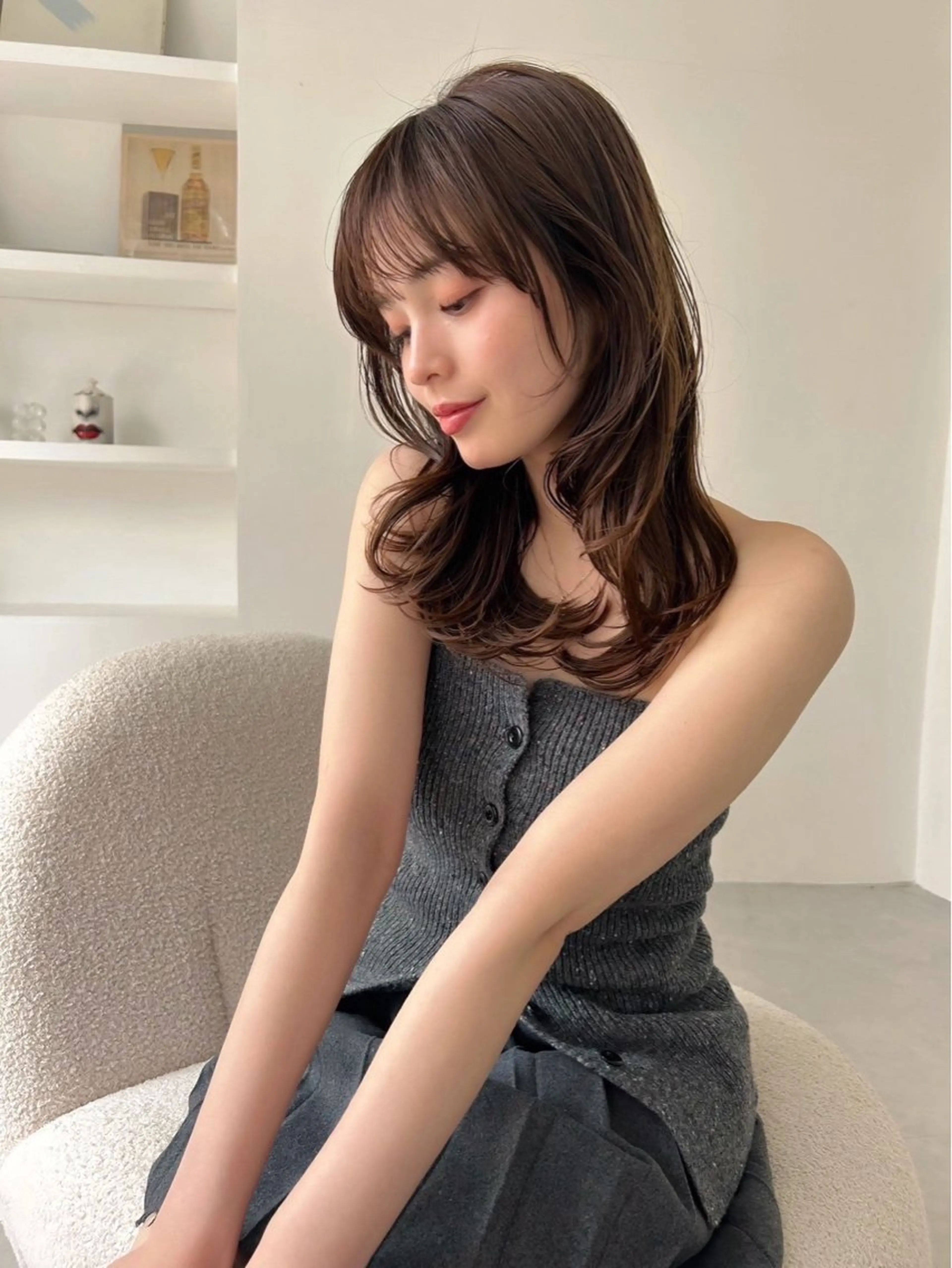 ミディアム KOHEI/上野 カラーモデル募集🌱のヘアスタイル