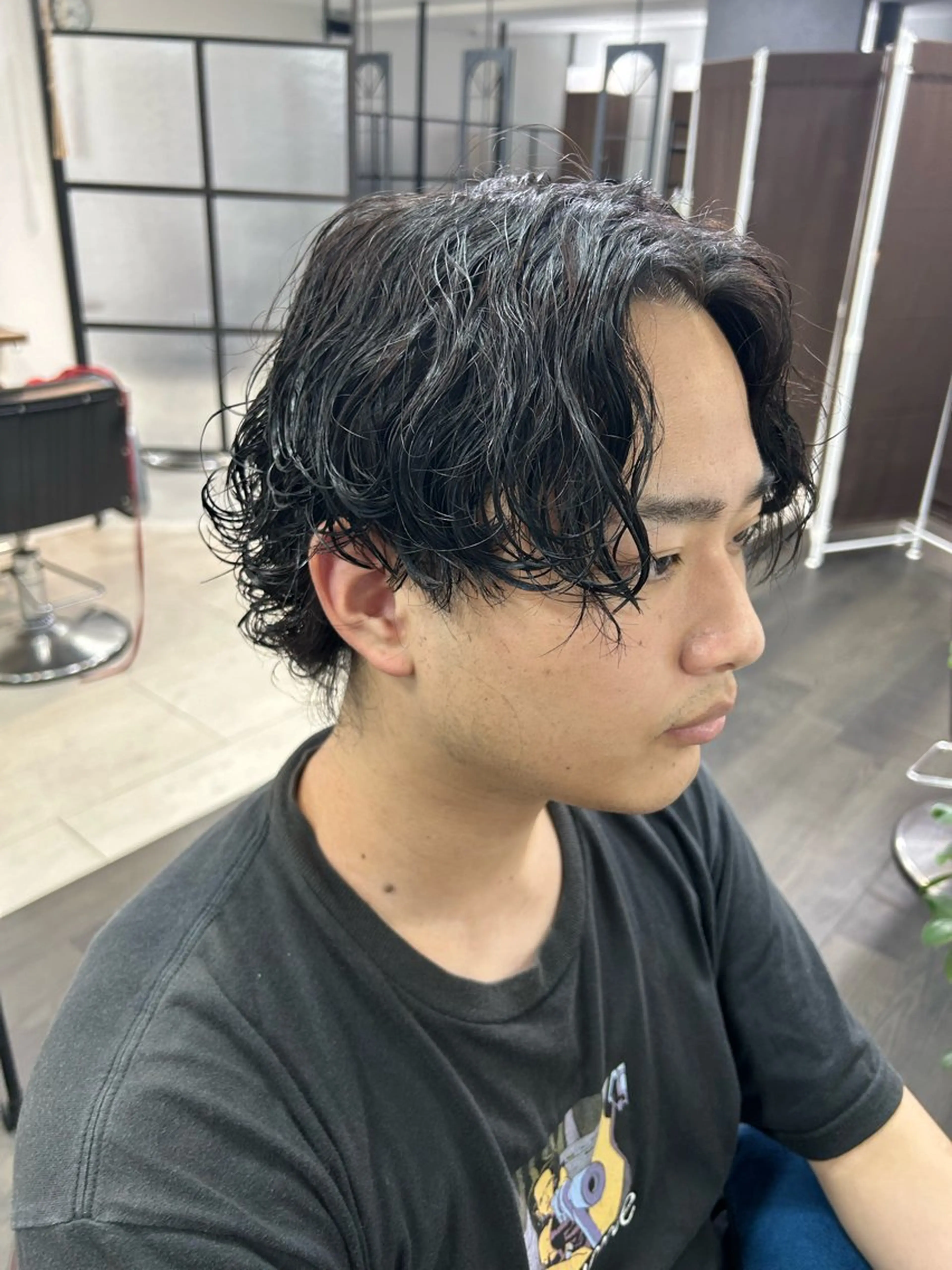 ショート パーマ メンズ 波巻きパーマ メンズパーマの達人 /タカシマダイスケのヘアスタイル