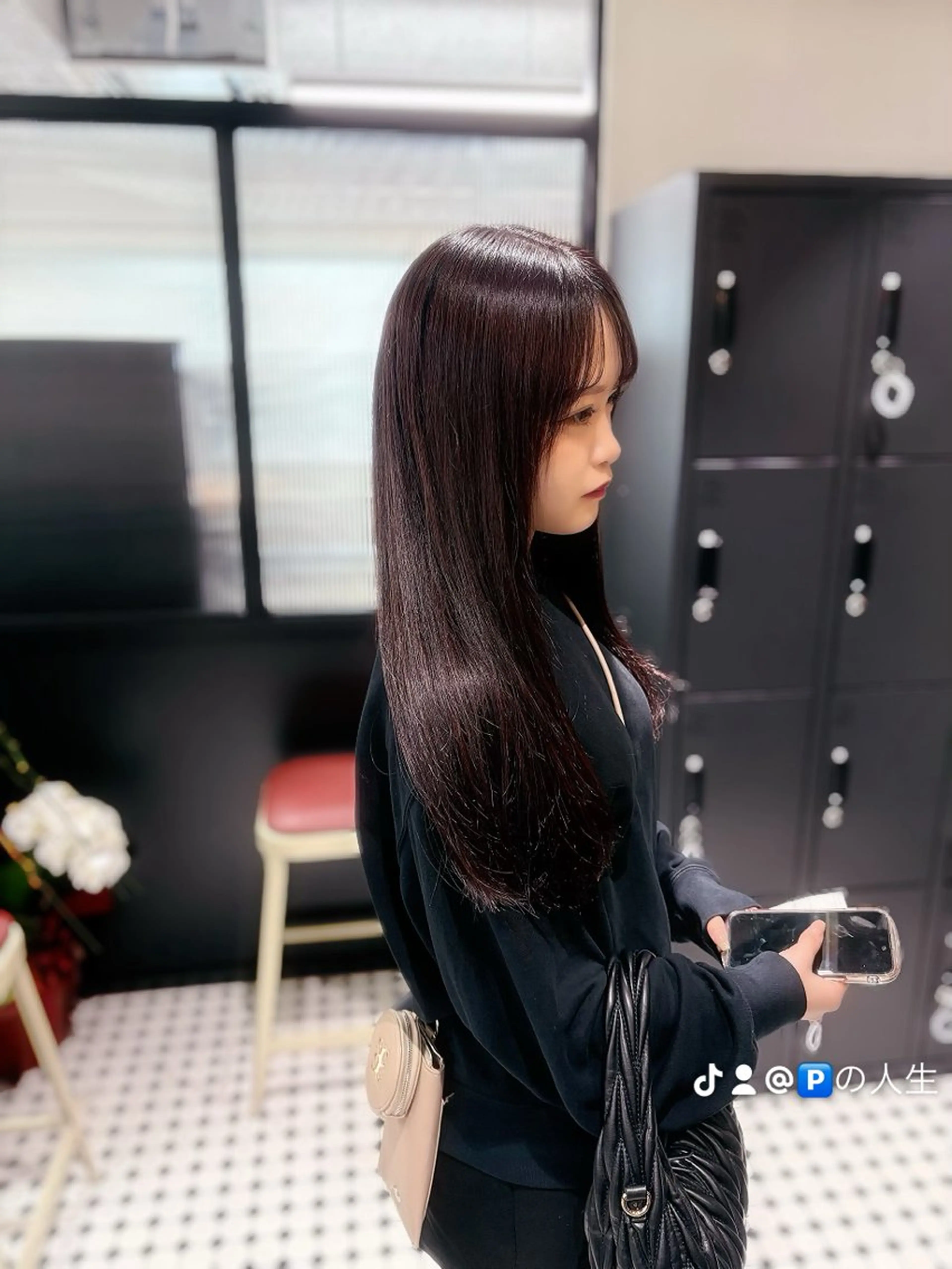 ロング カラー ヘアカラー トリートメント 韓国ヘア暗髪 ダブルカラーメンズ可のヘアスタイル