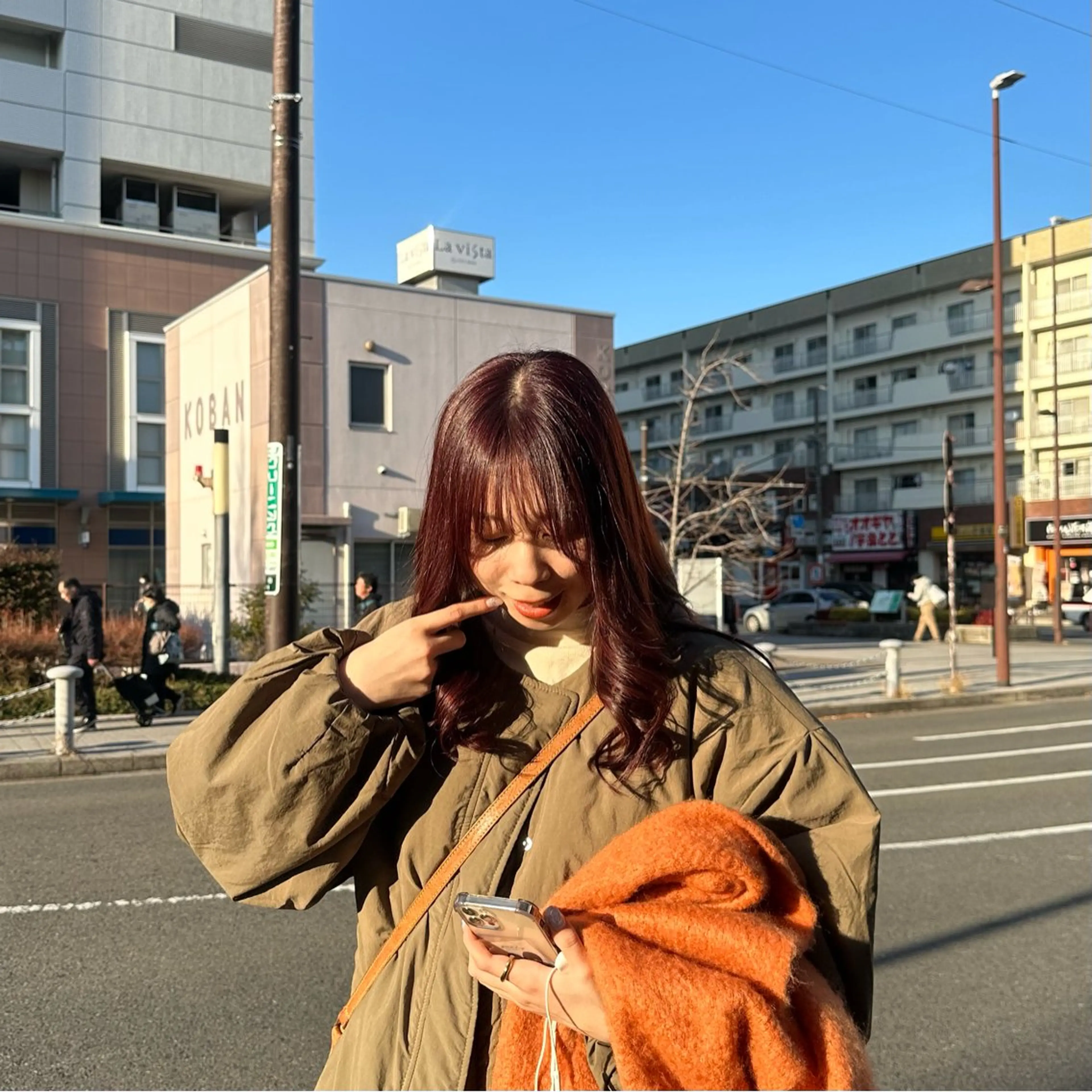 セミロング カラー ヘアカラー 𓍯暖色/韓国風 田中沙羅‎𓍯のヘアスタイル