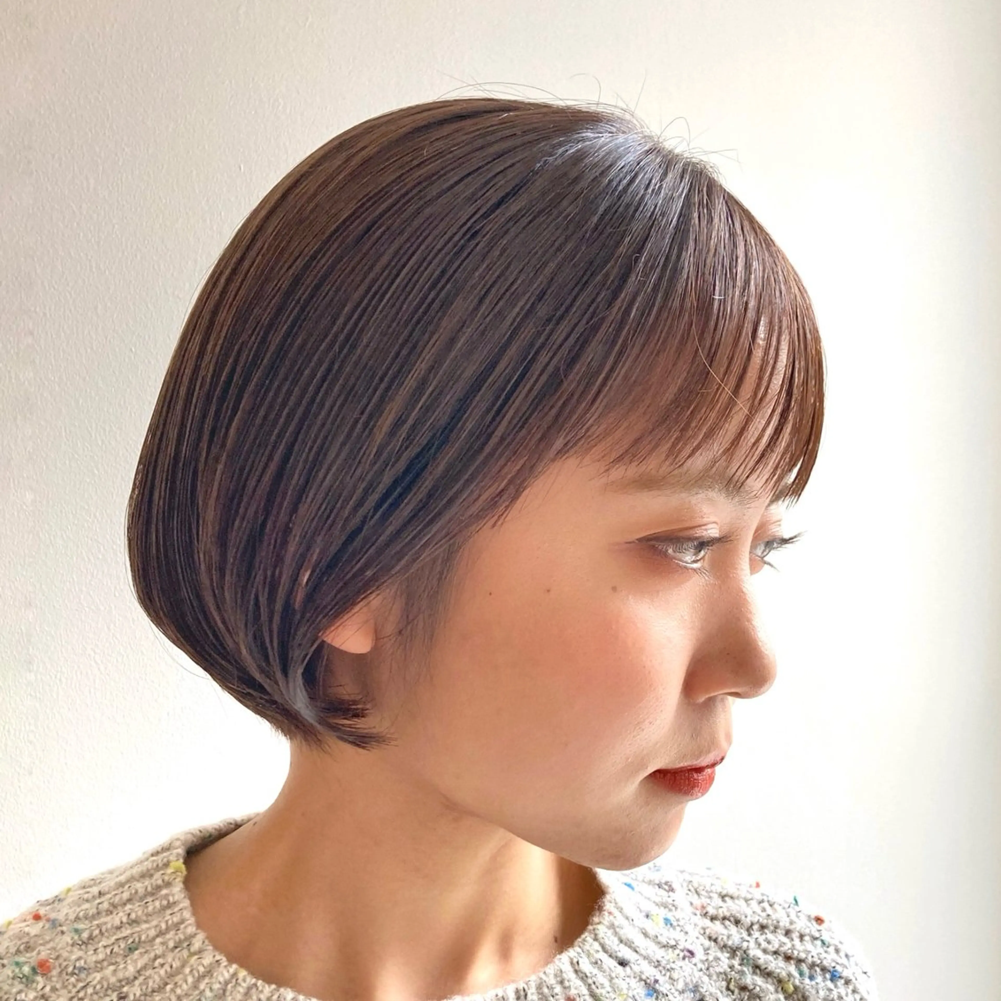 ミディアム カラー パーマ ヘアアレンジ ヘアカラー トリートメント くびれボブ/艶カラー /髪質改善🌷喜美花のヘアスタイル