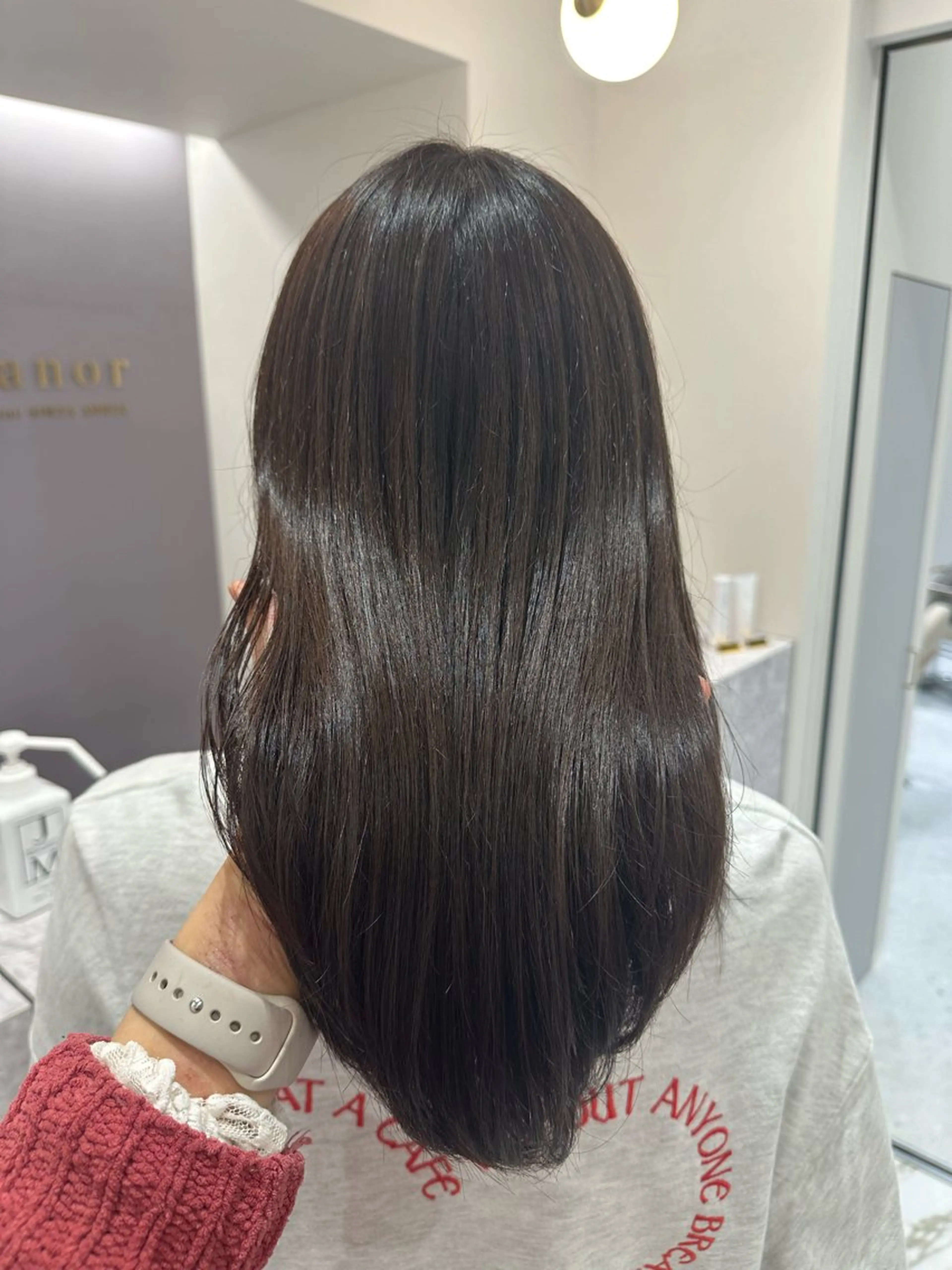 ロング カラー パーマ カット 縮毛矯正 トリートメント 韓国レイヤー✨ yasuko銀座のヘアスタイル