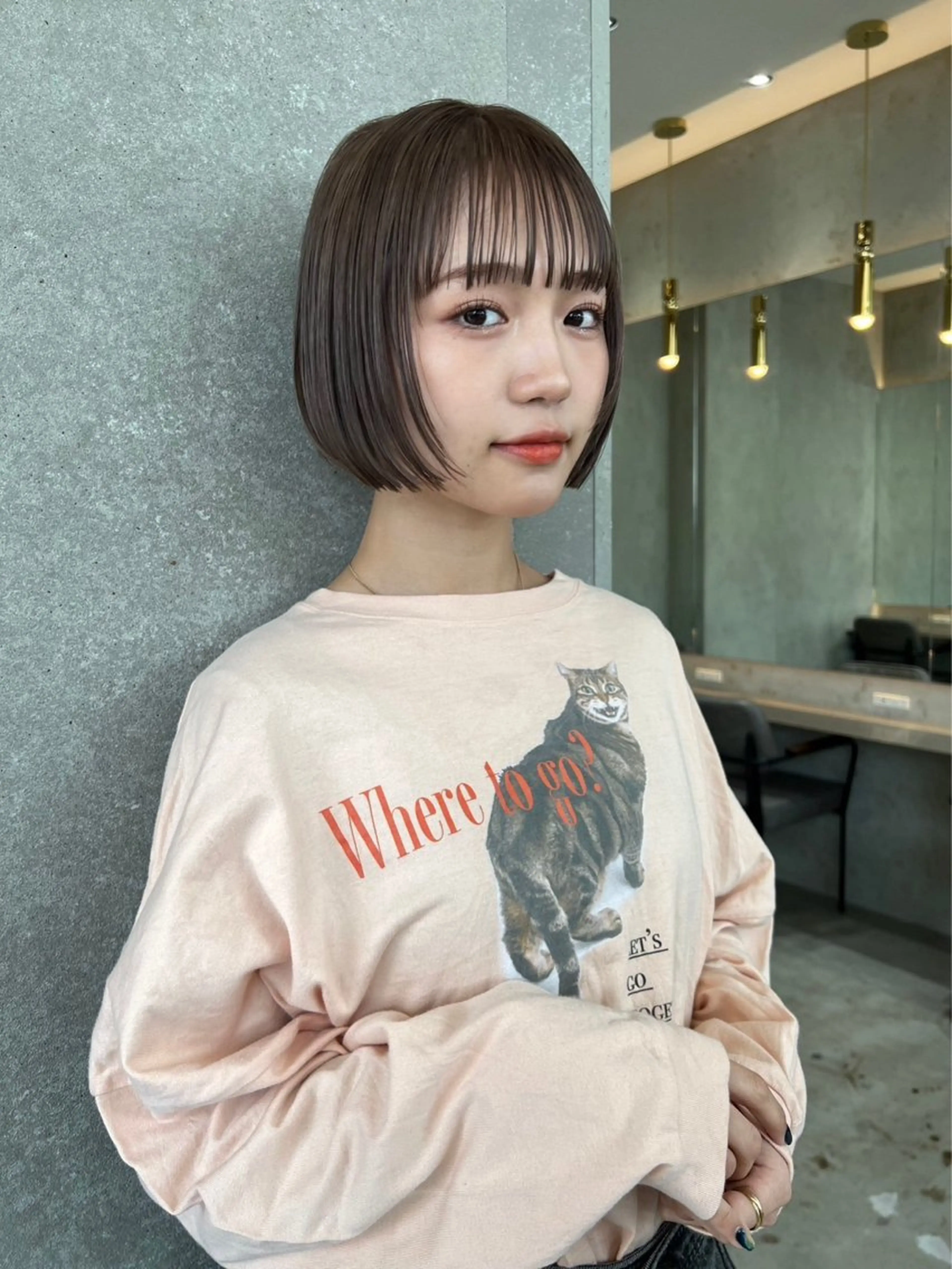 ショート 艶々ワンカラー　中嶋 将城のヘアスタイル