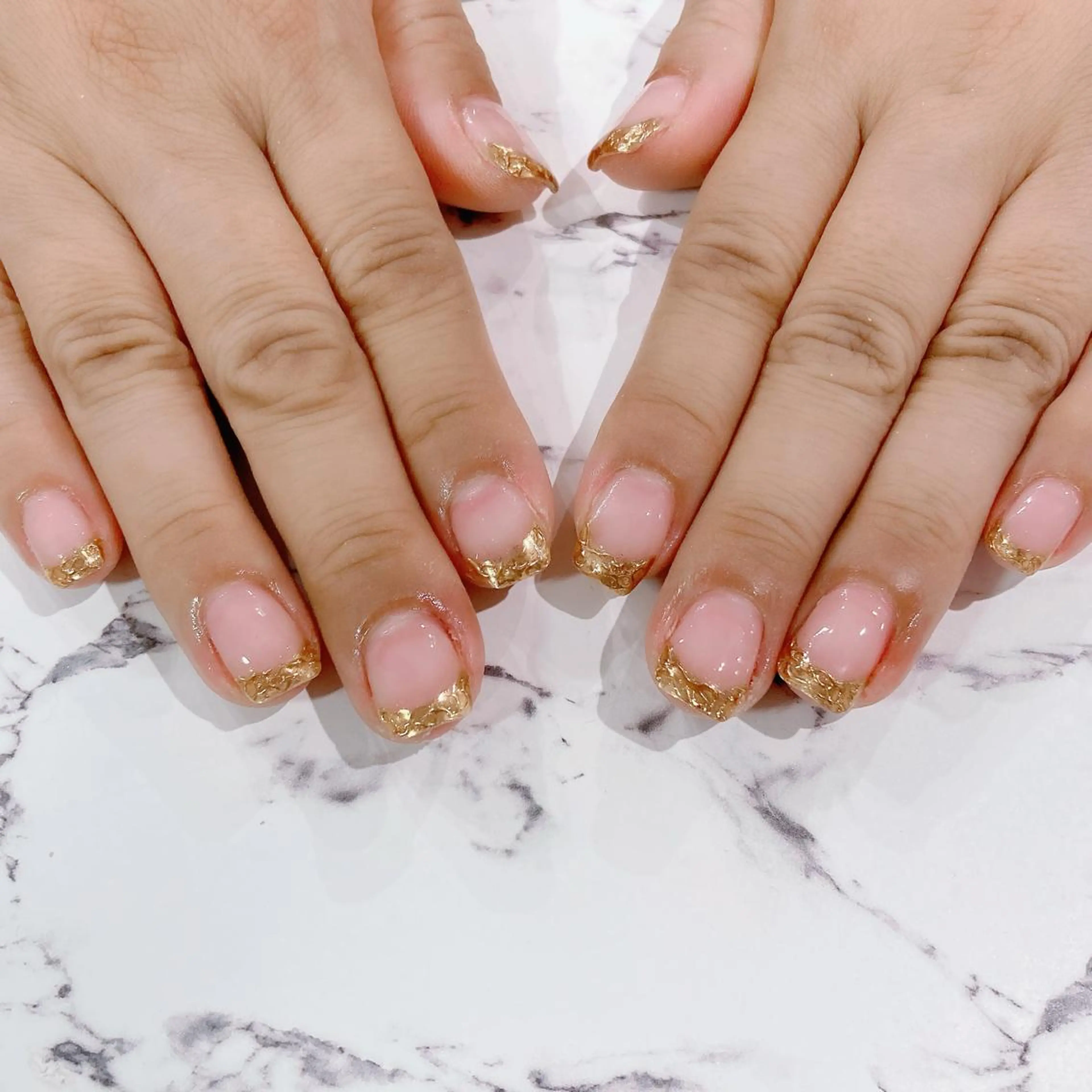 ネイル フレンチネイル ジェルネイル ミラーネイル ニュアンスネイル パラジェル ハンドネイル Nail Kのネイルデザイン