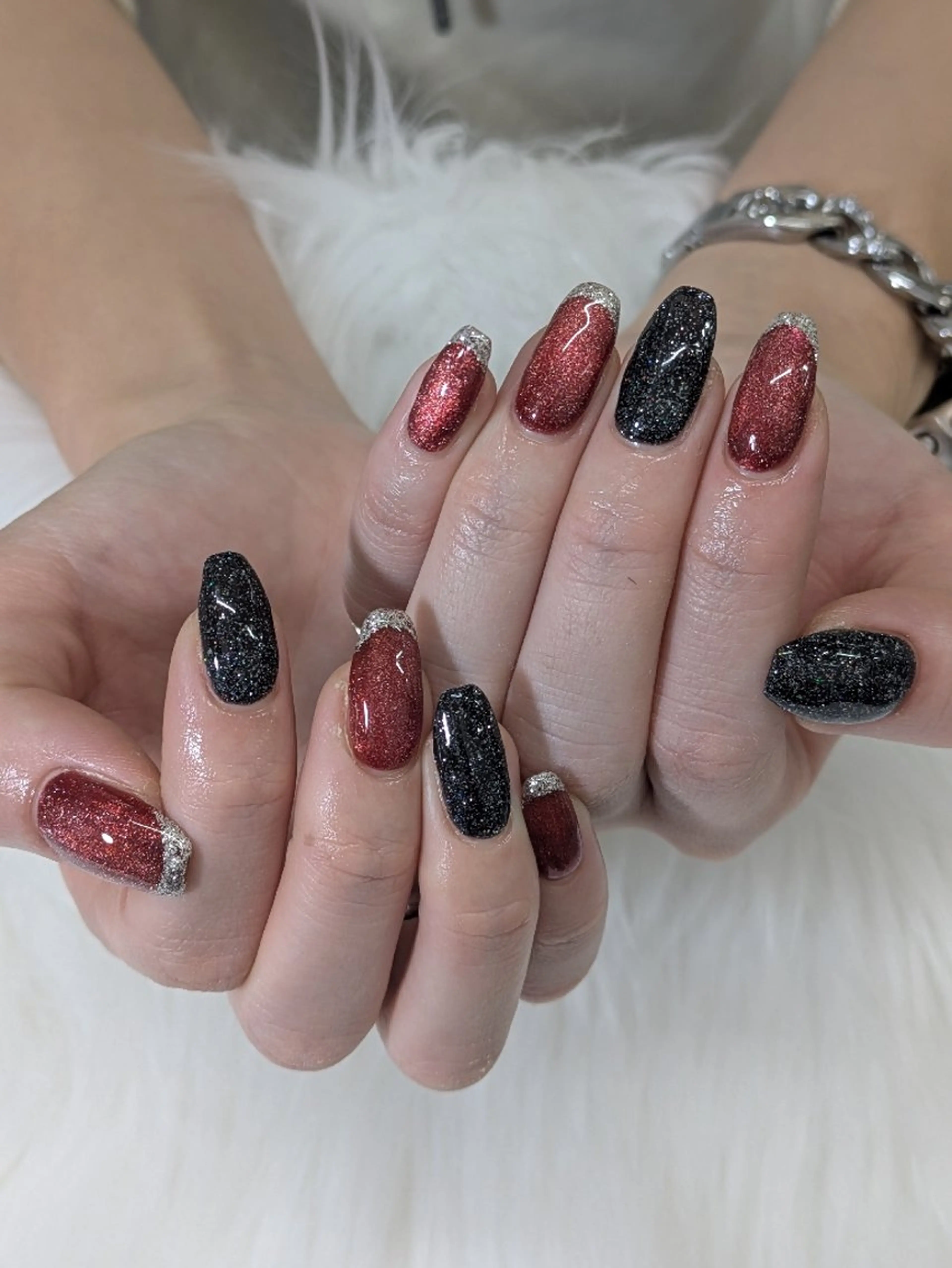 ネイル フラッシュネイル マグネットネイル ハンドネイル hair&nail gumi所属・hair&nail gumiのネイルデザイン