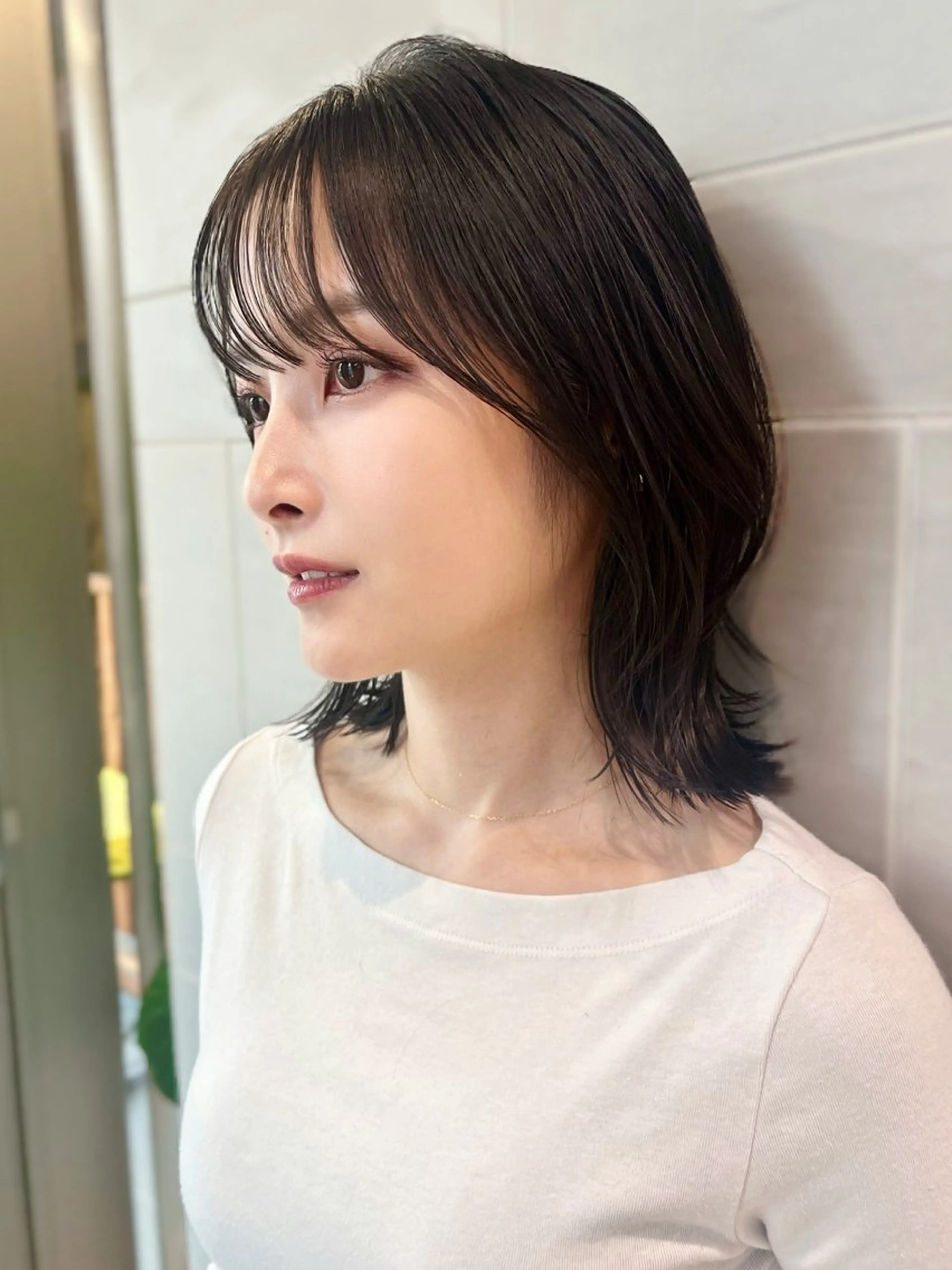 セミロング ボブ くびれヘア レイヤーカット 外ハネヘア カット トリートメント kimitohair所属・渡辺 昇太のヘアスタイル