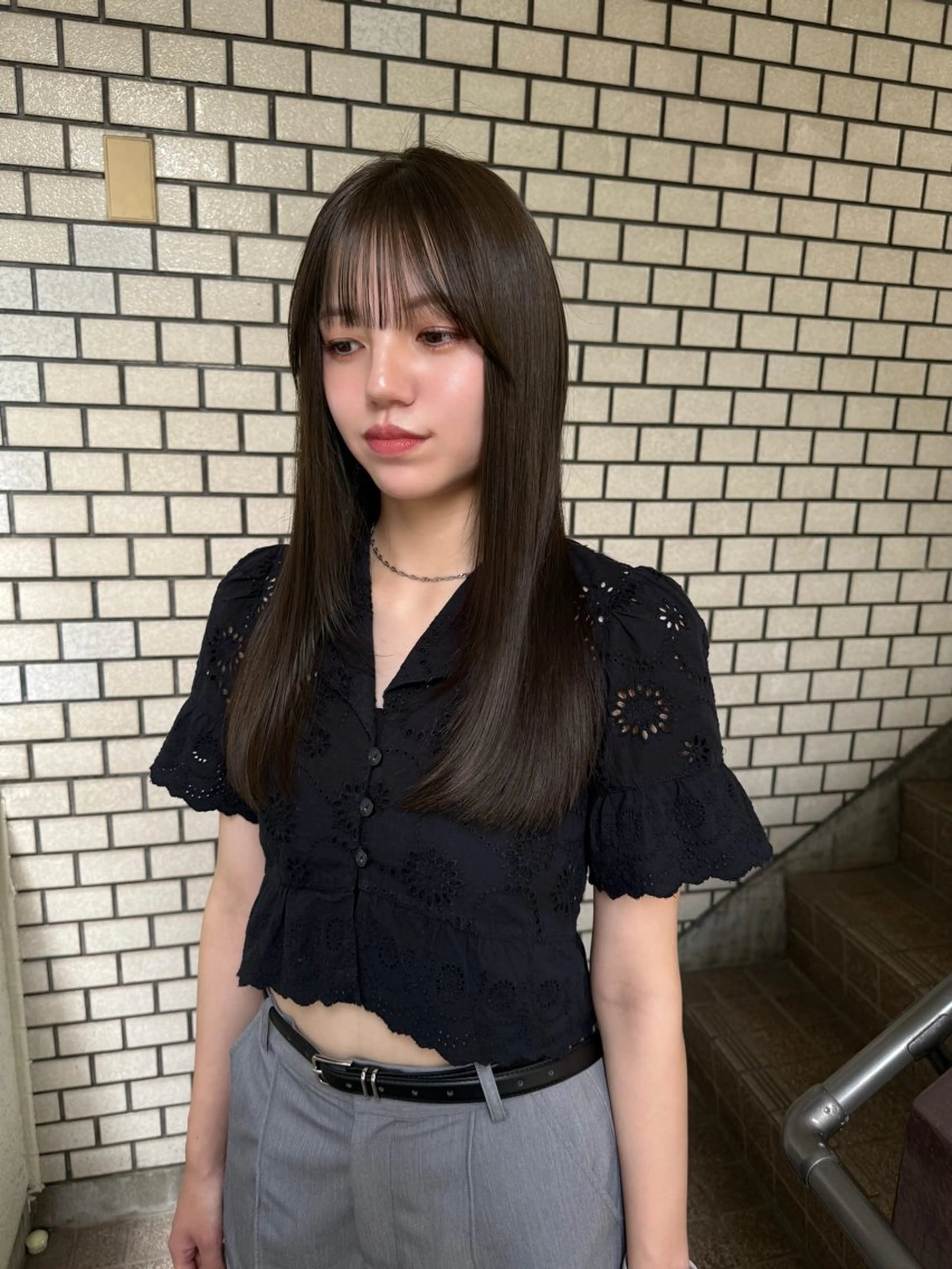 ロング カット ヘアカラー トリートメント まろやか透明感カラー ♡MANAのヘアスタイル