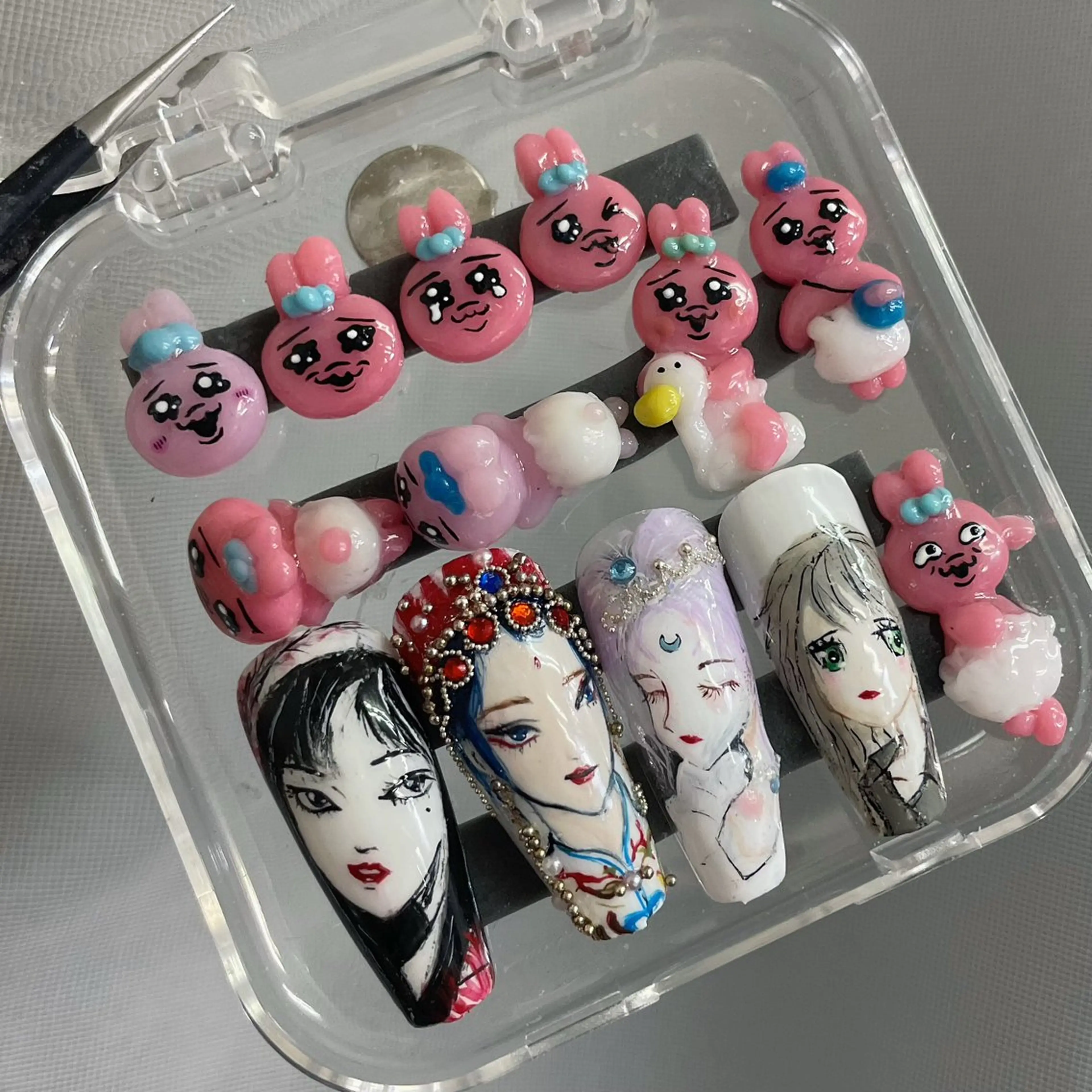 ネイル オーロラネイル 成人式 フレンチネイル ハート 韓国ネイル Melody Nail所属・Melody 3D/スカルプ専門店のネイルデザイン