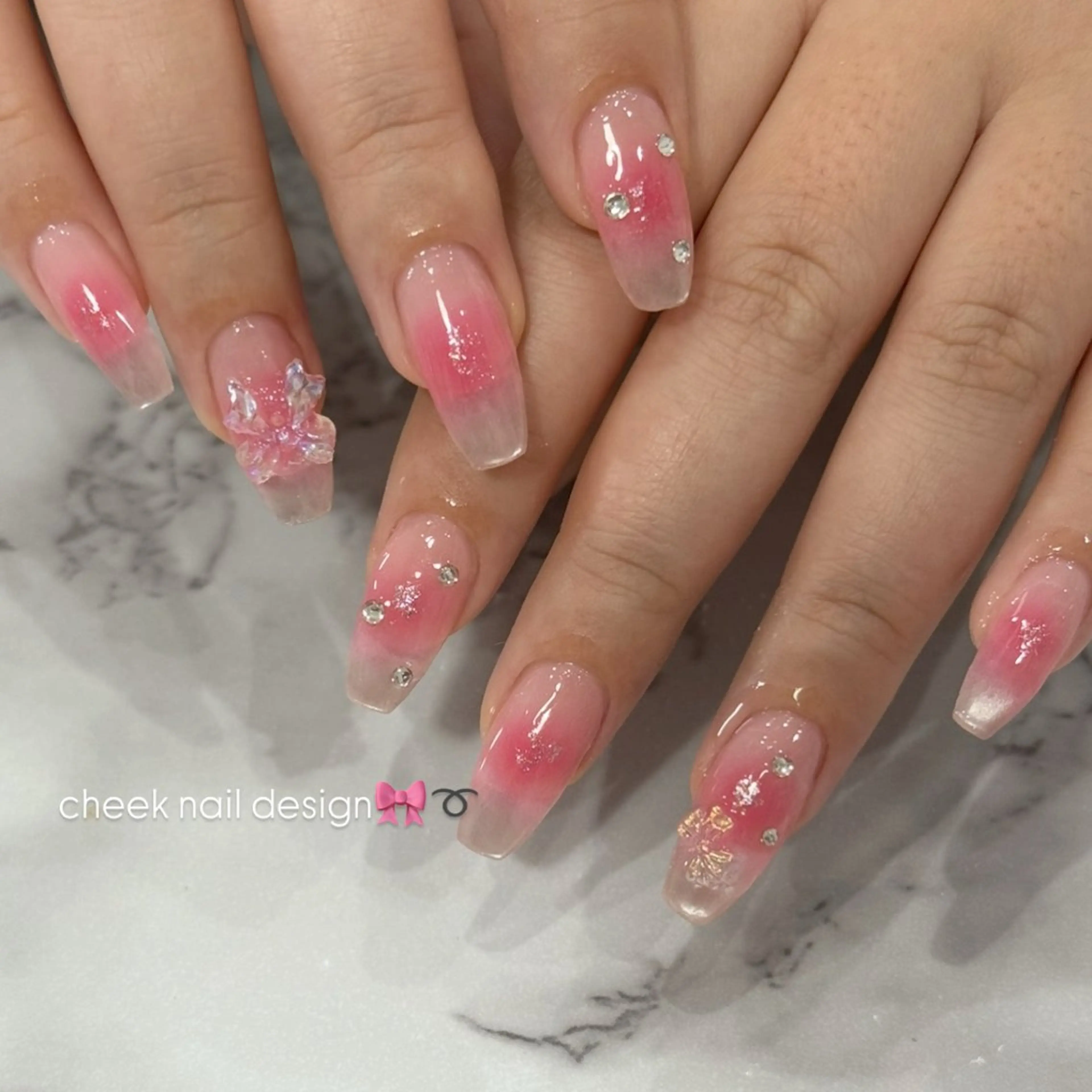 🦋長さ出し＆持ち込みデザイン90分コース🦋【フィルイン対応】¥11000の写真