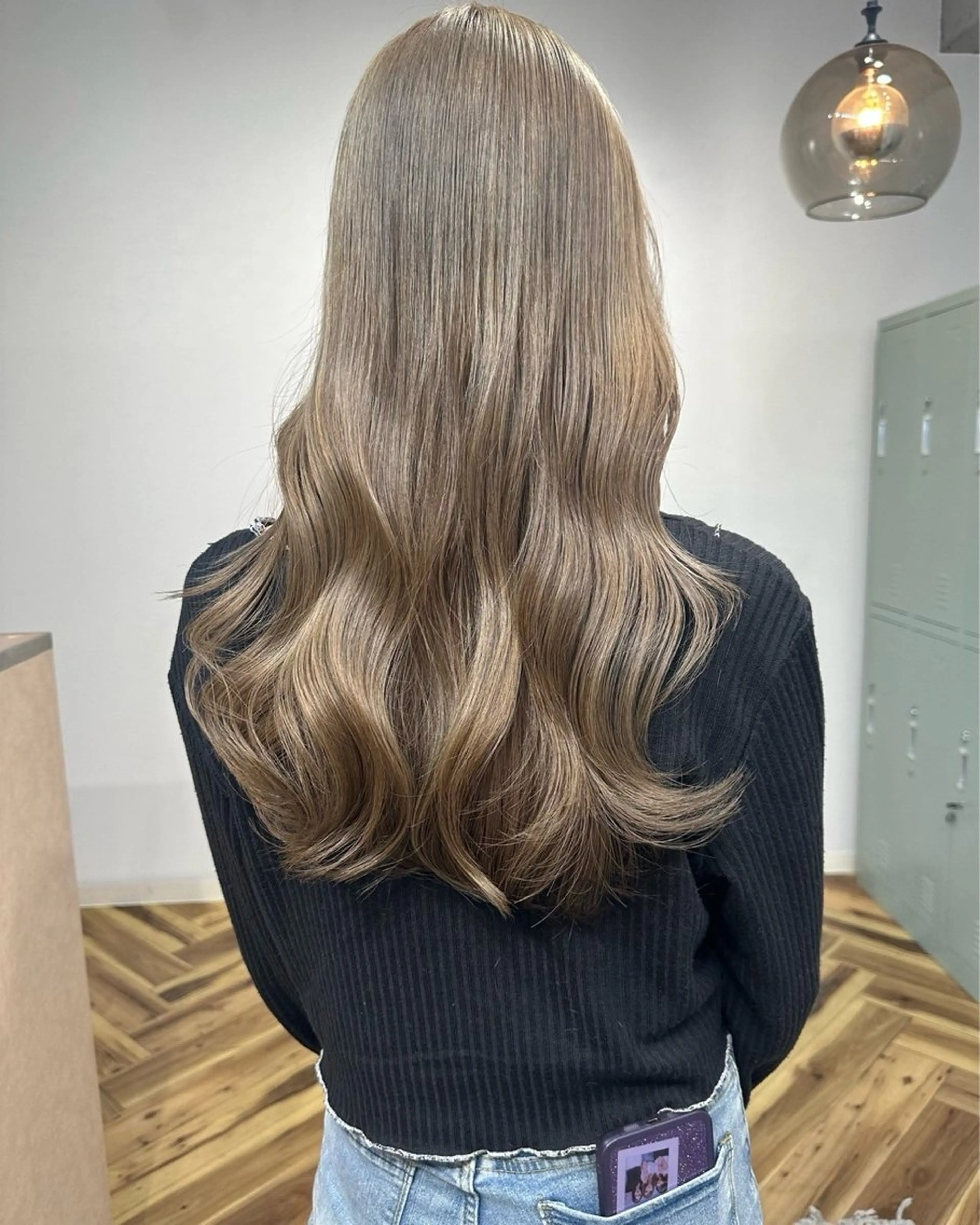 ロング カラー ベージュカラー ブリーチ ケアブリーチ ダブルカラー ハイライトカラー ヘアカラー lani 天神大名/ブリーチのヘアスタイル