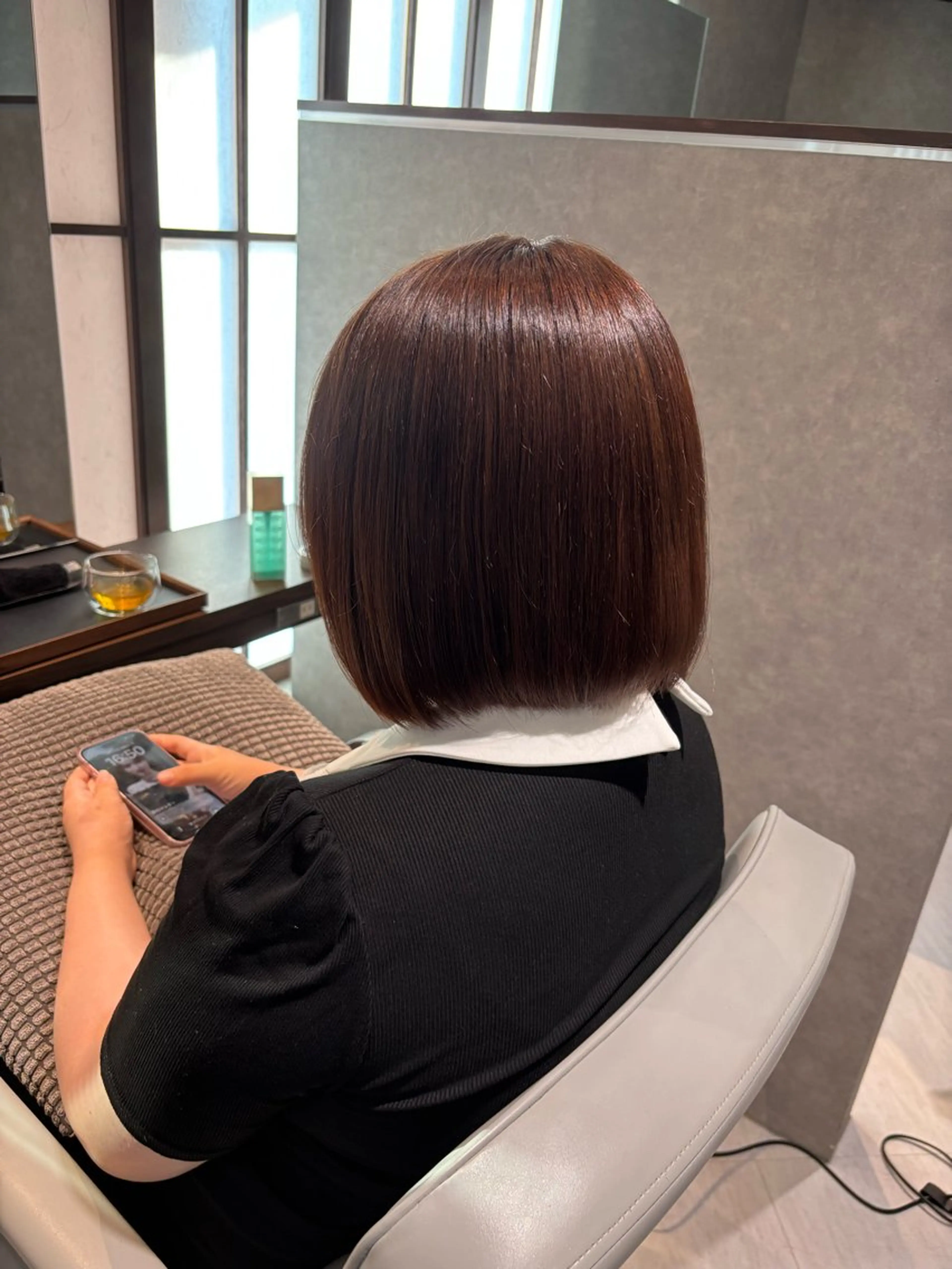 ショート カラー ヘアカラー 柔らかい透明感カラー 髪質改善/神戸のヘアスタイル
