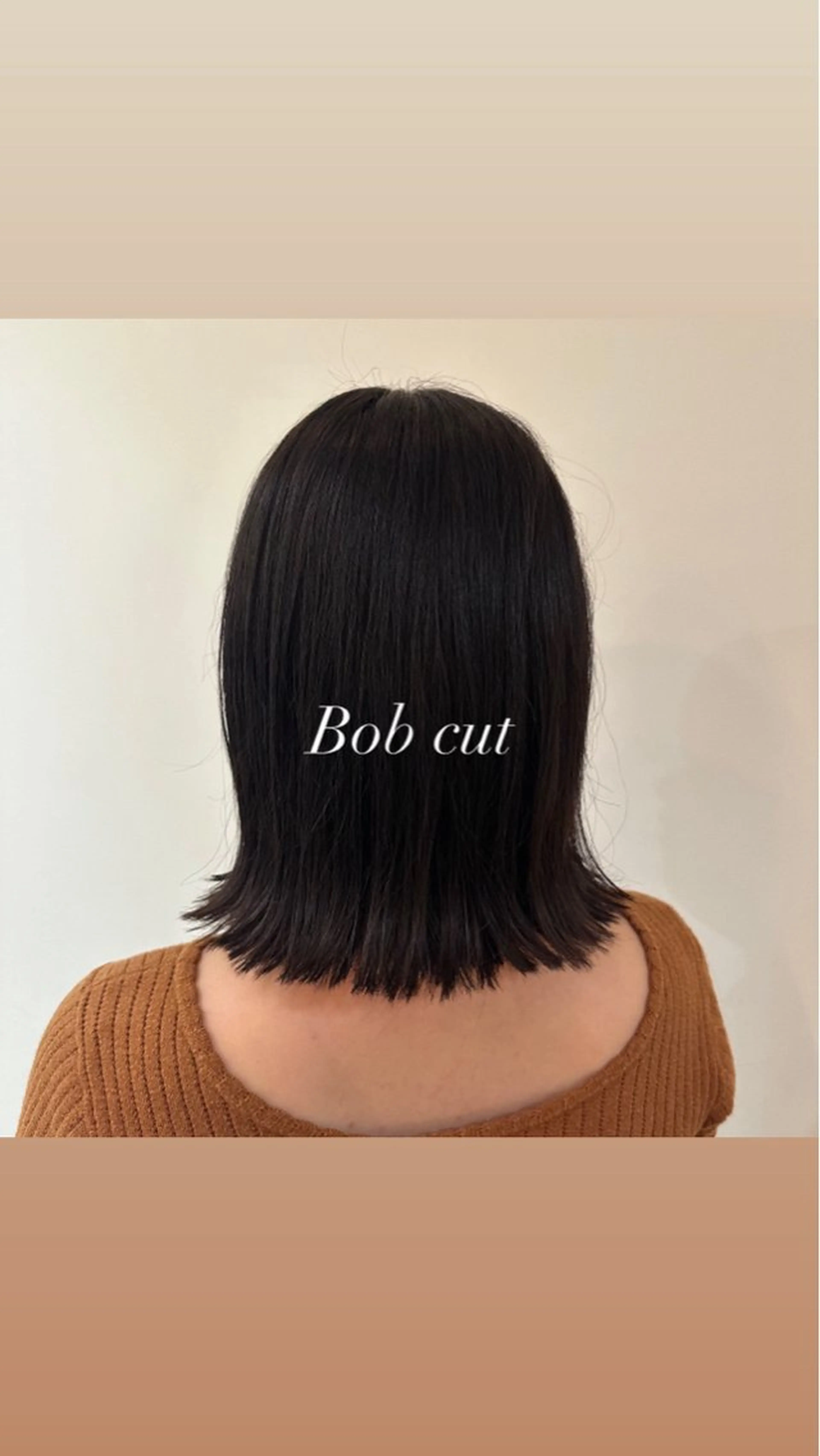 ミディアム カラー ヘアアレンジ 切りっぱなしボブ 透明感カラー ボブ 飯島 美海のヘアスタイル