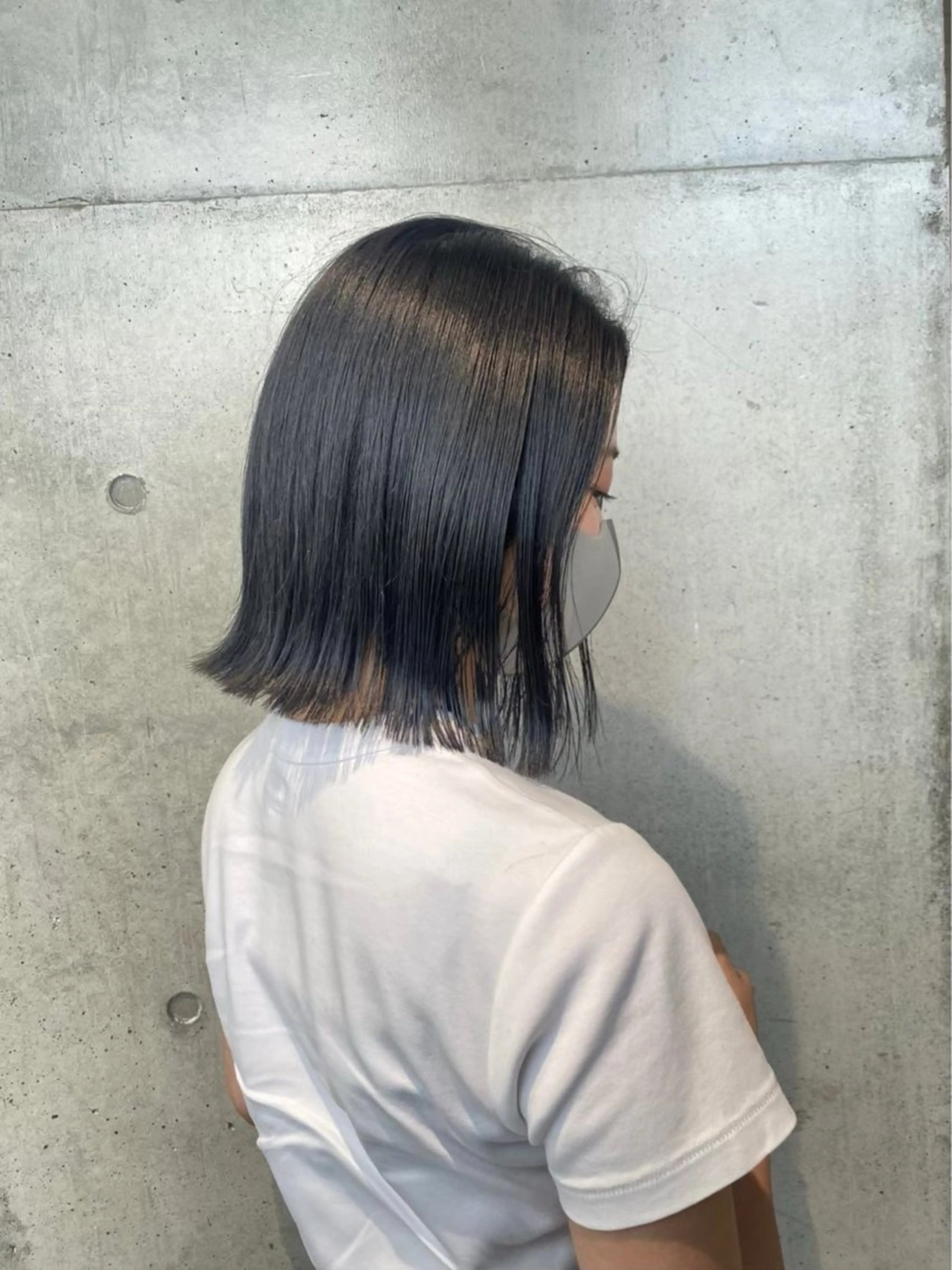 ミディアム カット ヘアカラー トリートメント ♥️ボブ/ブリーチ なしカラー/mahoのヘアスタイル