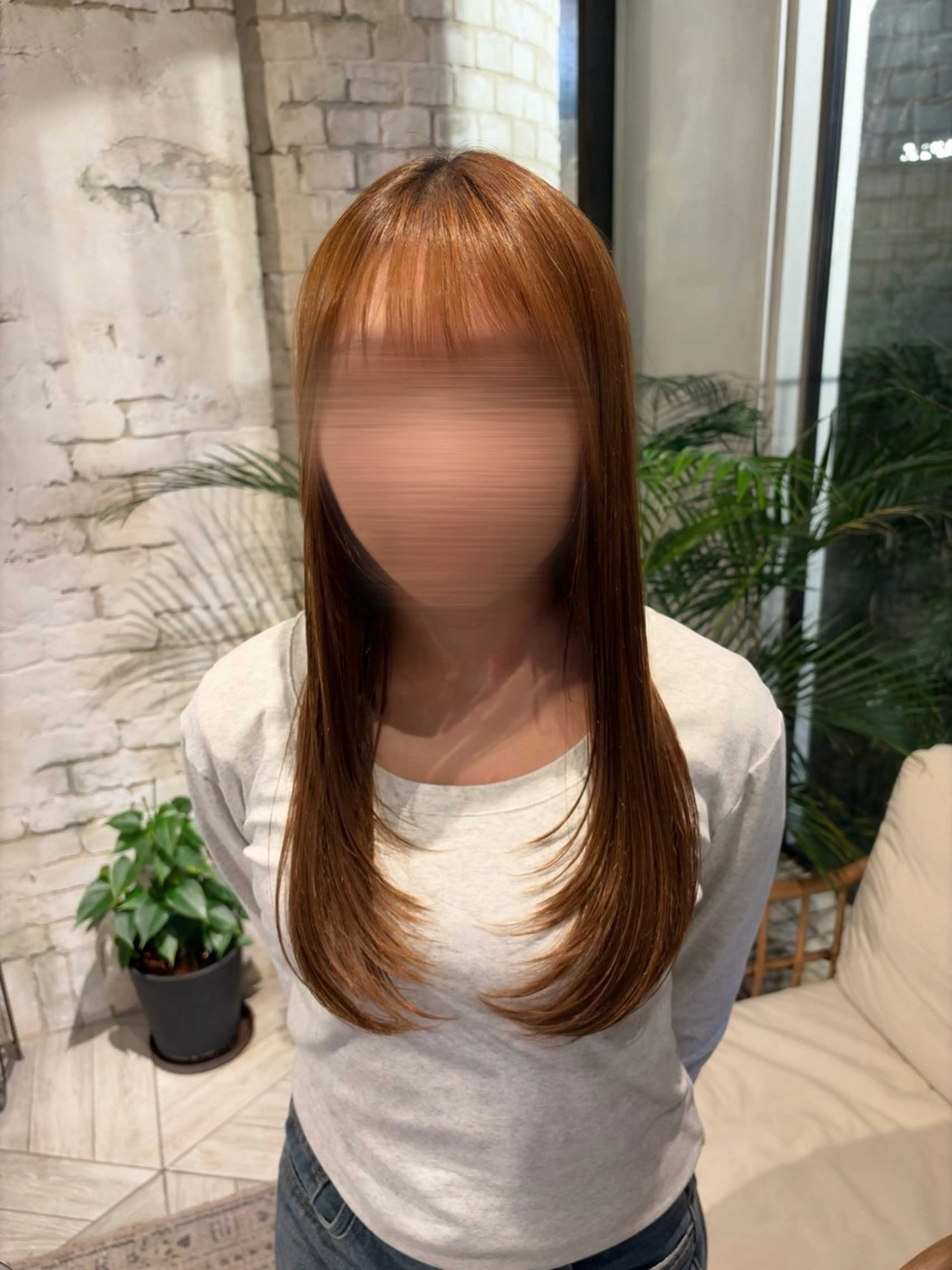 ロング 顔周りカット レイヤーカット PANOLA 吉祥寺所属・ツヤ髪✨/ 木下明哉のヘアスタイル