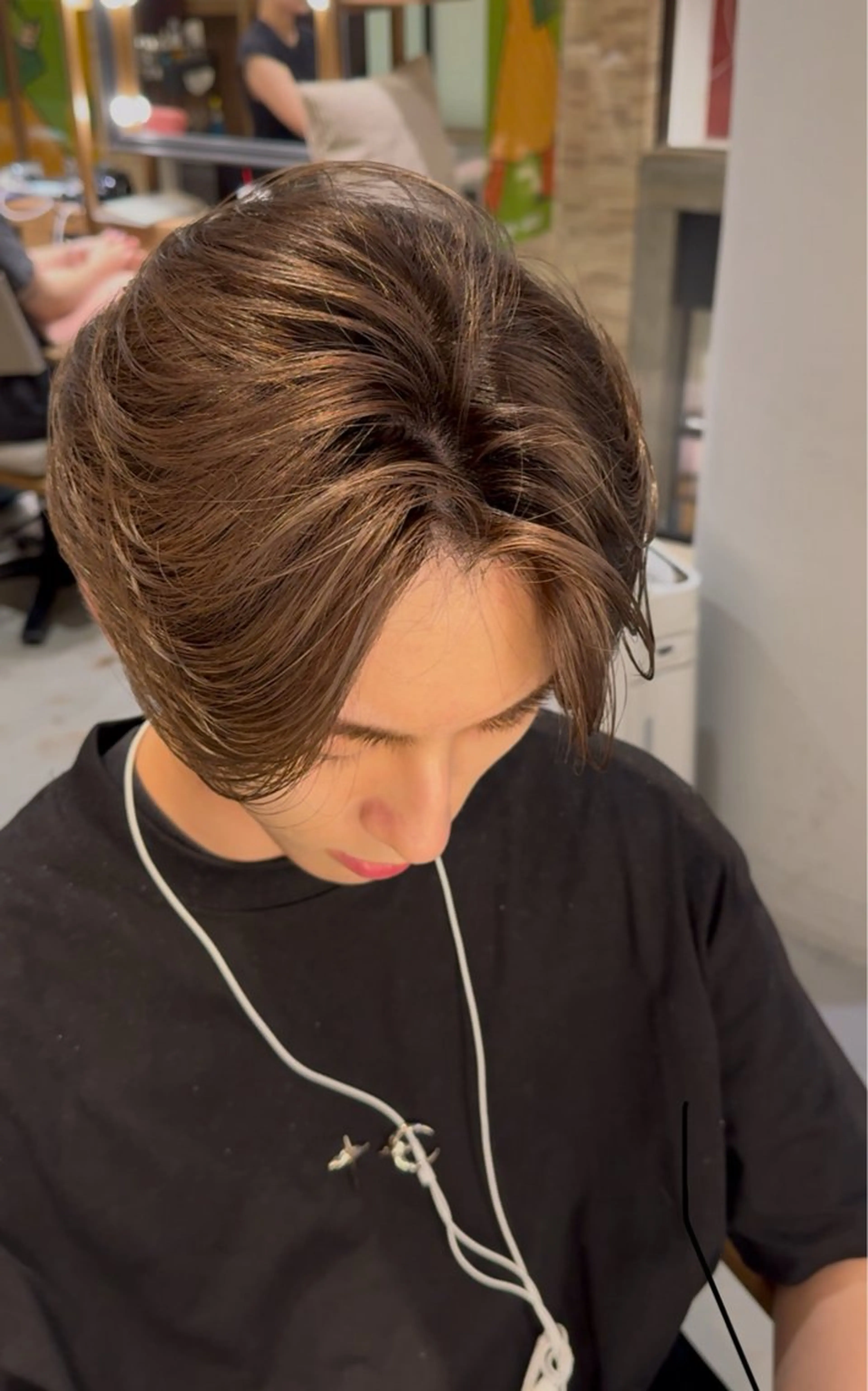 ミディアム メンズ カット パーマ unopulir   茶屋町店所属・unopulir 景山　凌のヘアスタイル