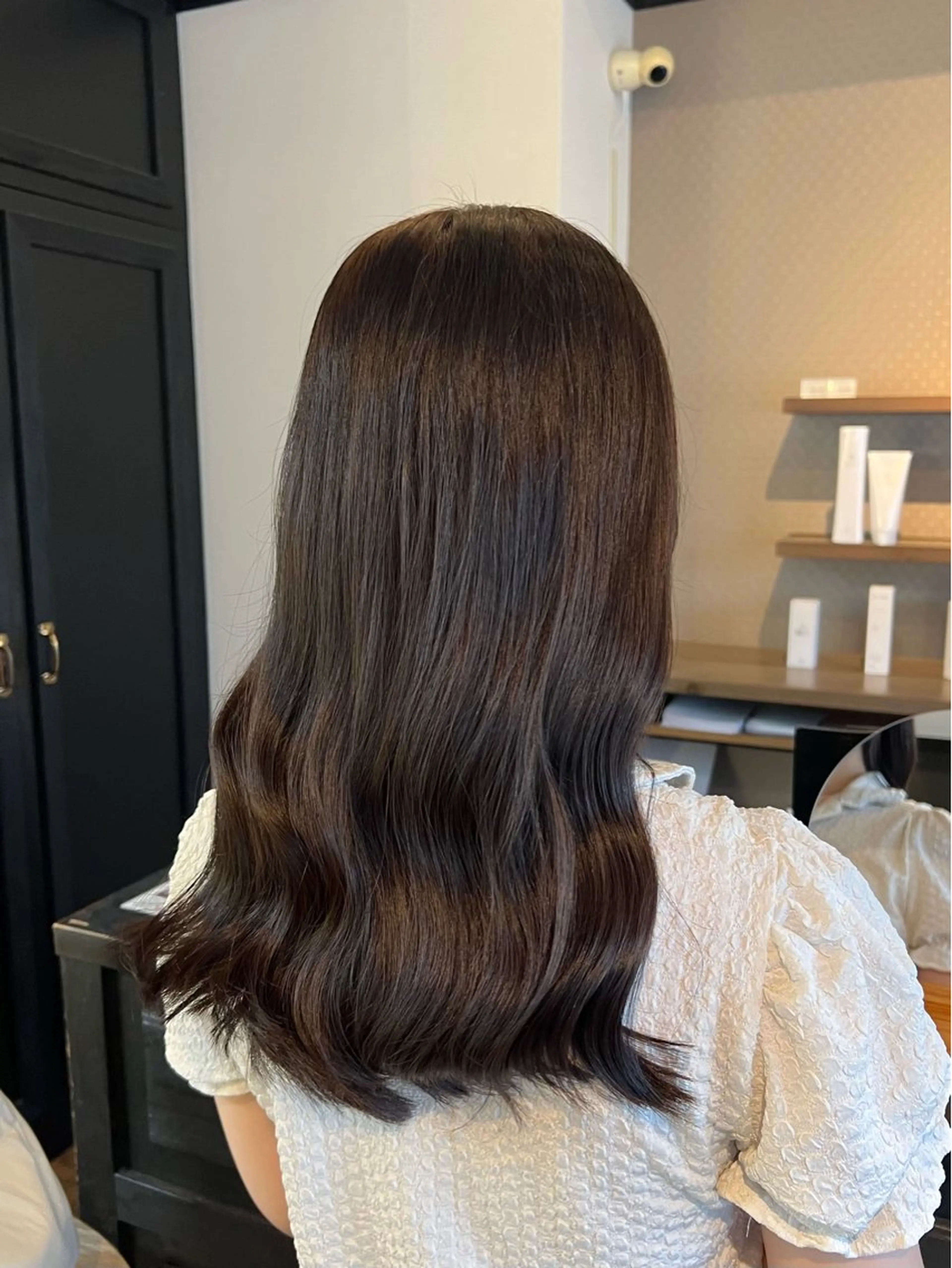 セミロング カラー 透明感カラー イルミナカラー VISEO ／ Suzuのヘアスタイル