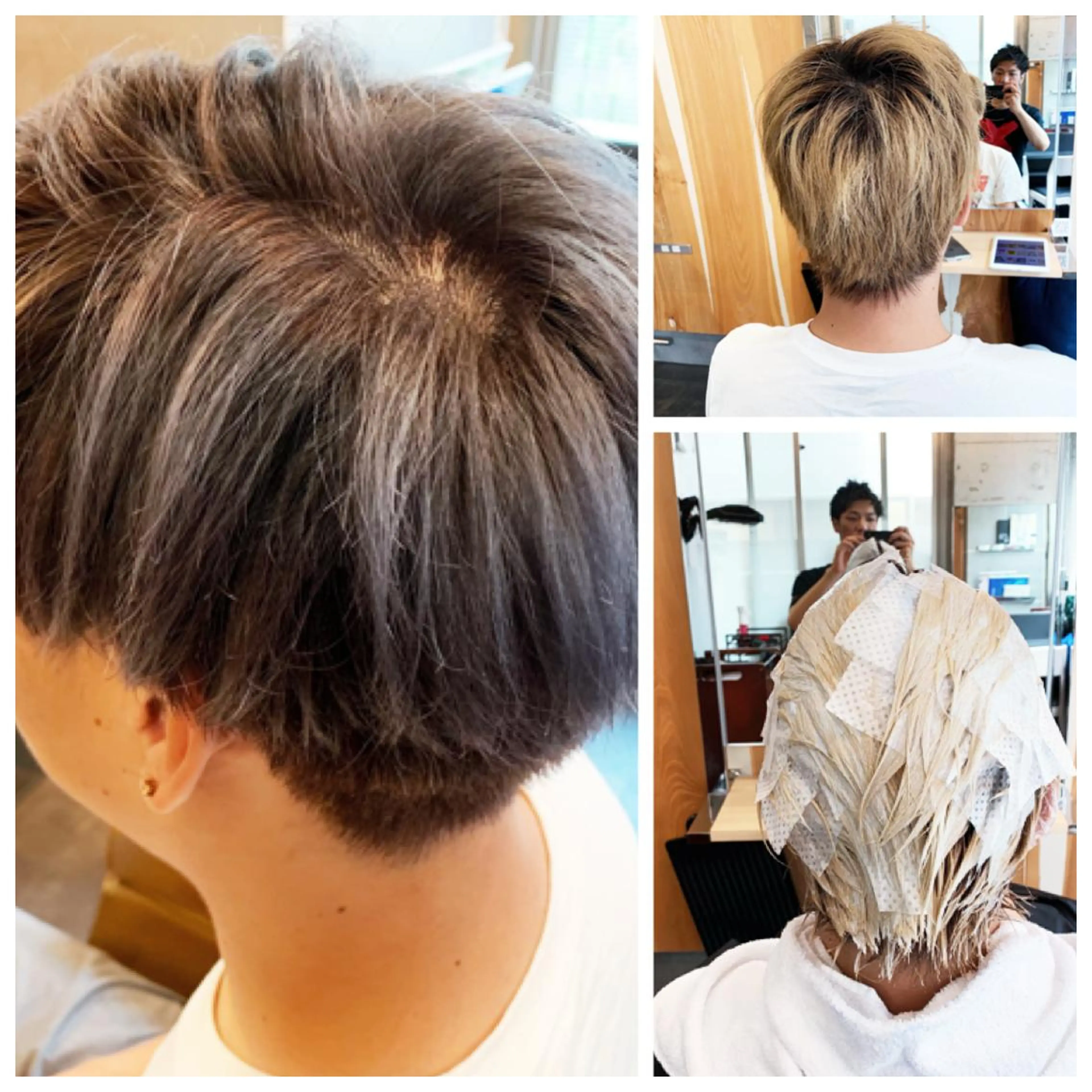 ショート カラー メンズ メンズブリーチ ブリーチ ダブルカラー イルミナカラー シルバー 上田 正輝のヘアスタイル