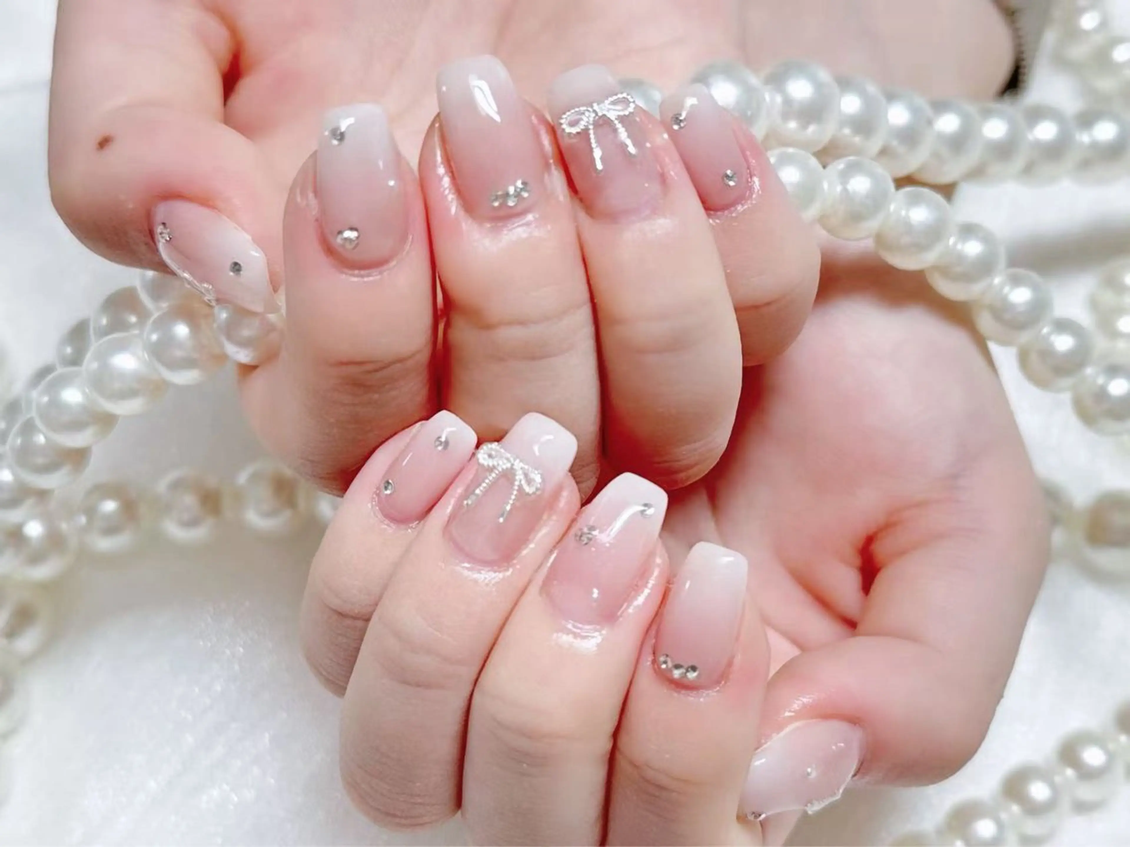 ネイル アートネイル クリアネイル 成人式 長さ出し フラッシュネイル 💫KASUMI 💅のネイルデザイン