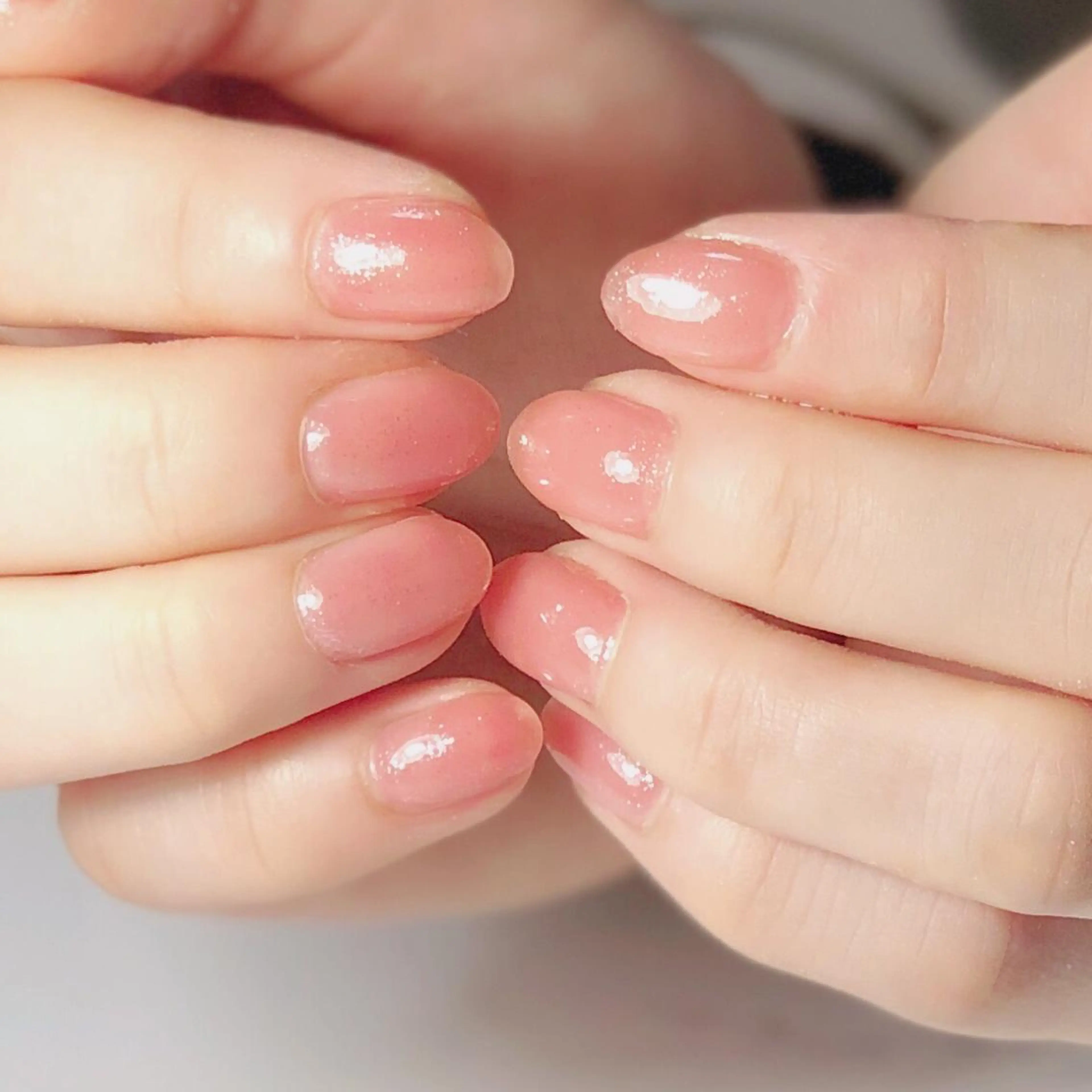 ネイル ジェルネイル ハート オフィスネイル ワンカラーネイル 春ネイル 辻野 和枝のネイルデザイン