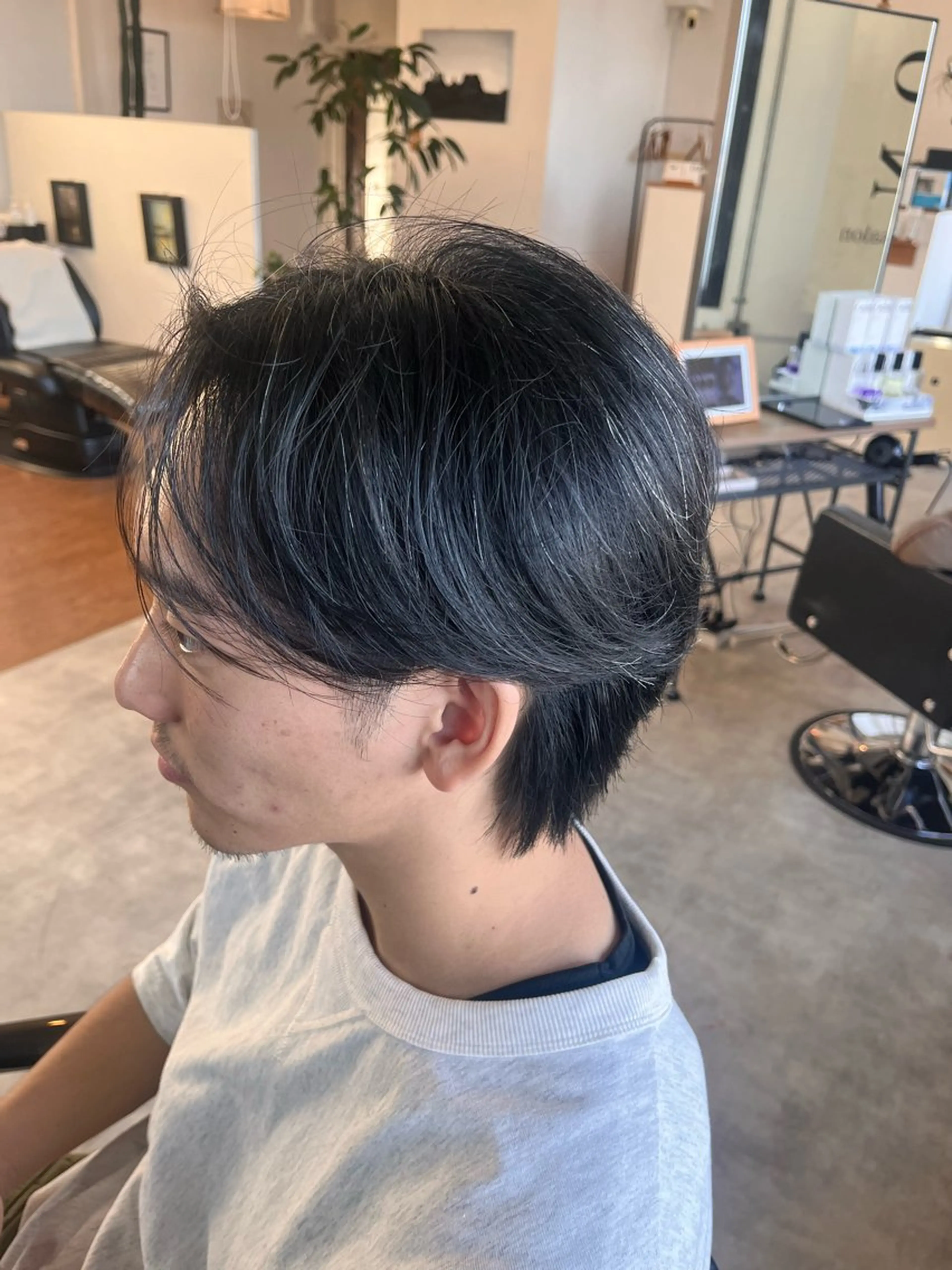 メンズカット＋ワンカラーの写真