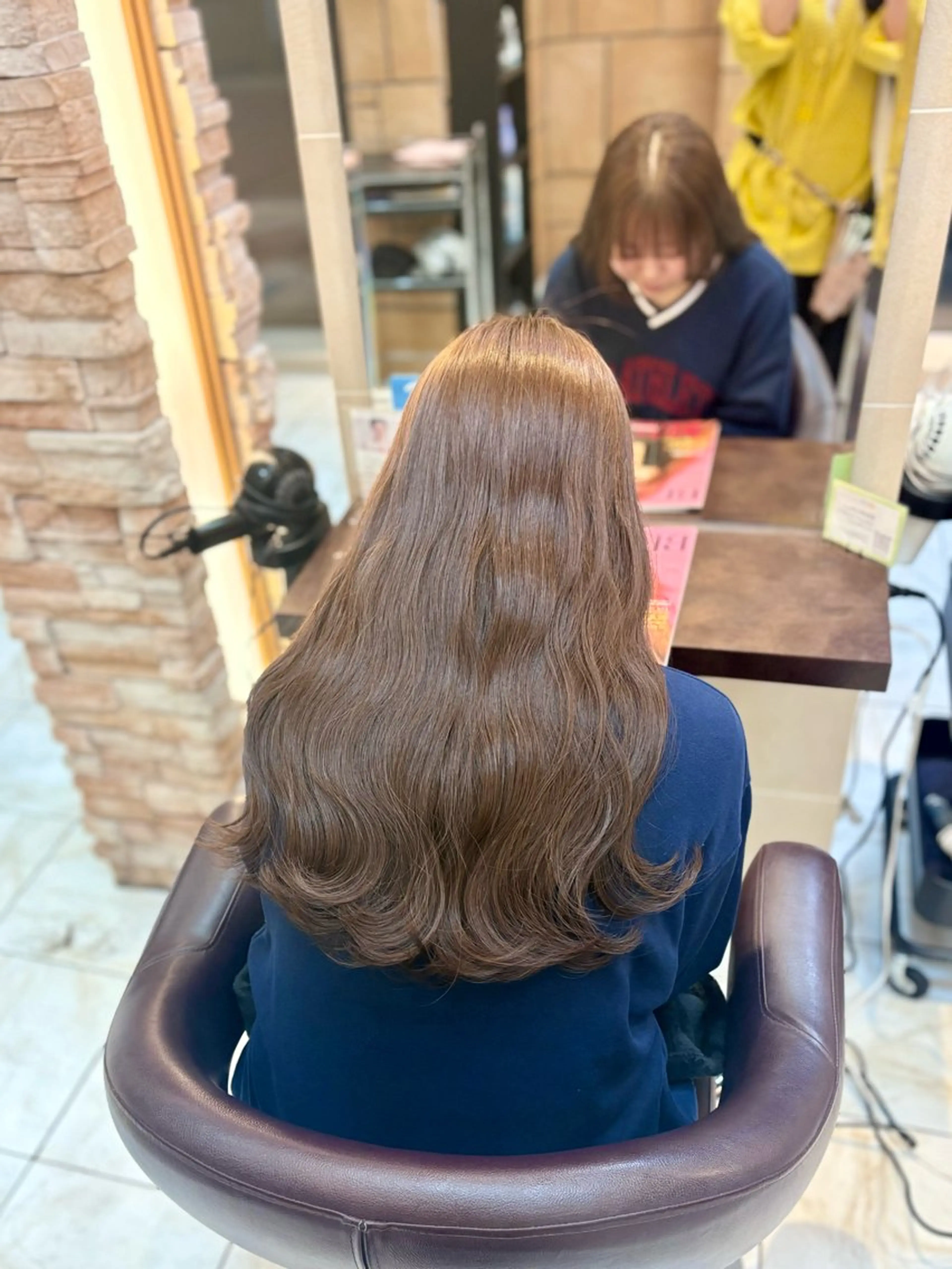 ロング カラー 透明感カラー ダブルカラー グレージュ ヘアカラー トリートメント 🎀透明感カラー 🐈ナズナのヘアスタイル