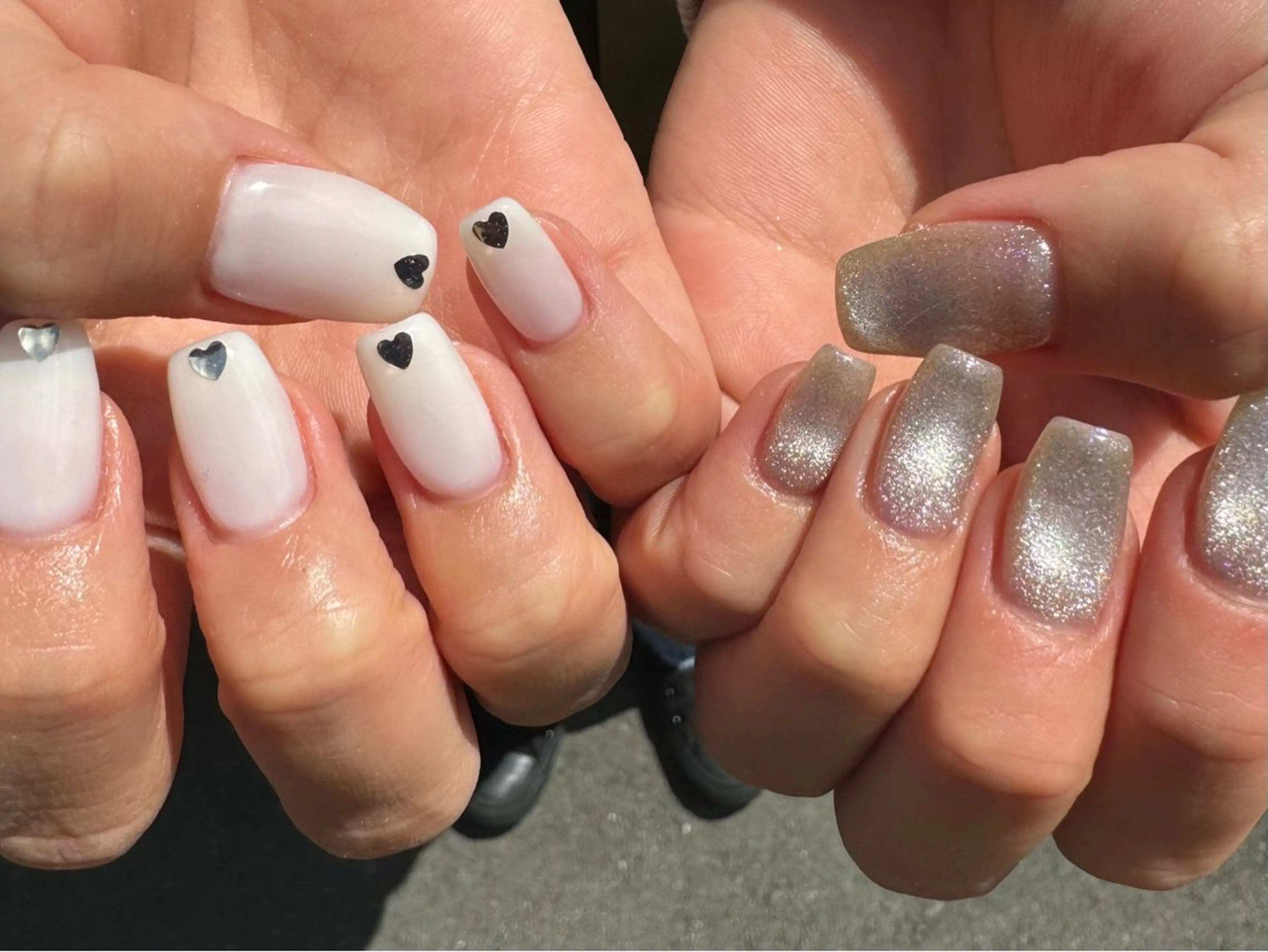 ネイル フラッシュネイル 韓国ネイル ラメ(グリッター) ラメグラデーション マグネットネイル MH_ Nailのネイルデザイン