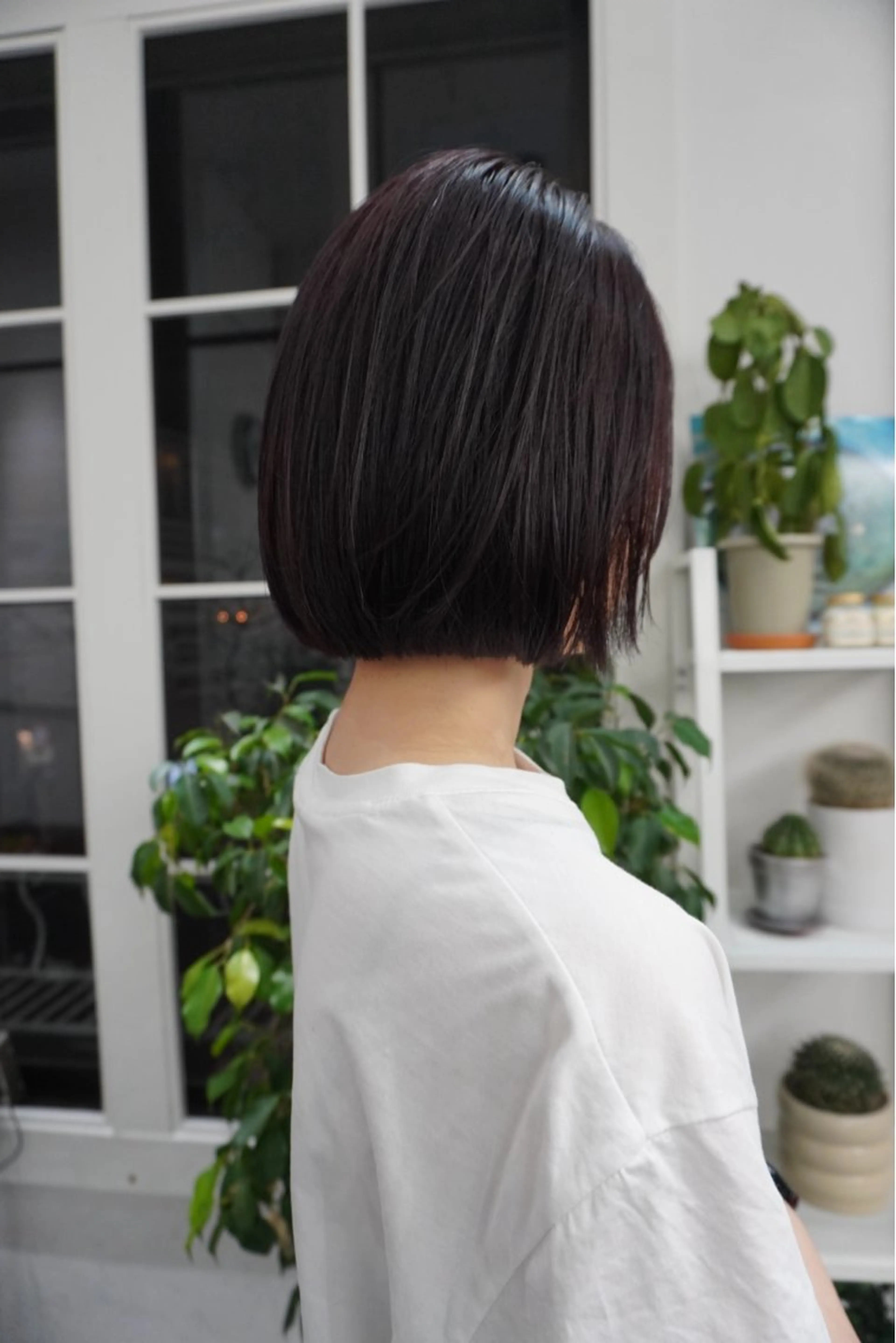 ミディアム カラー レッドカラー カット ヘアカラー トリートメント レイヤー／似合わせ TAKUYAのヘアスタイル