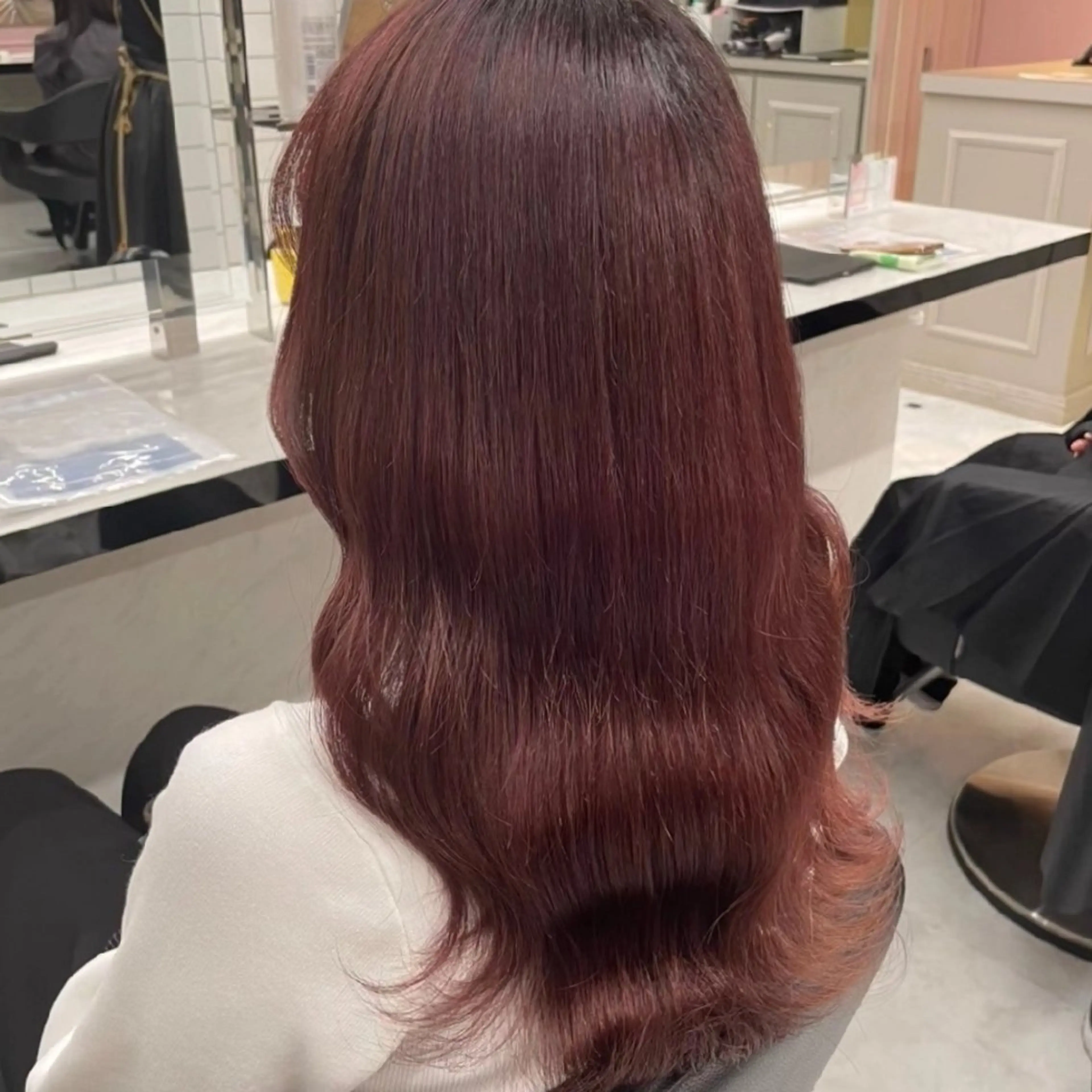 ロング カラー ヘアアレンジ ブラウンカラー 透明感カラー オレンジ ピンクカラー ロング 銀座/ショート/ メンズ/HINOKIのヘアスタイル