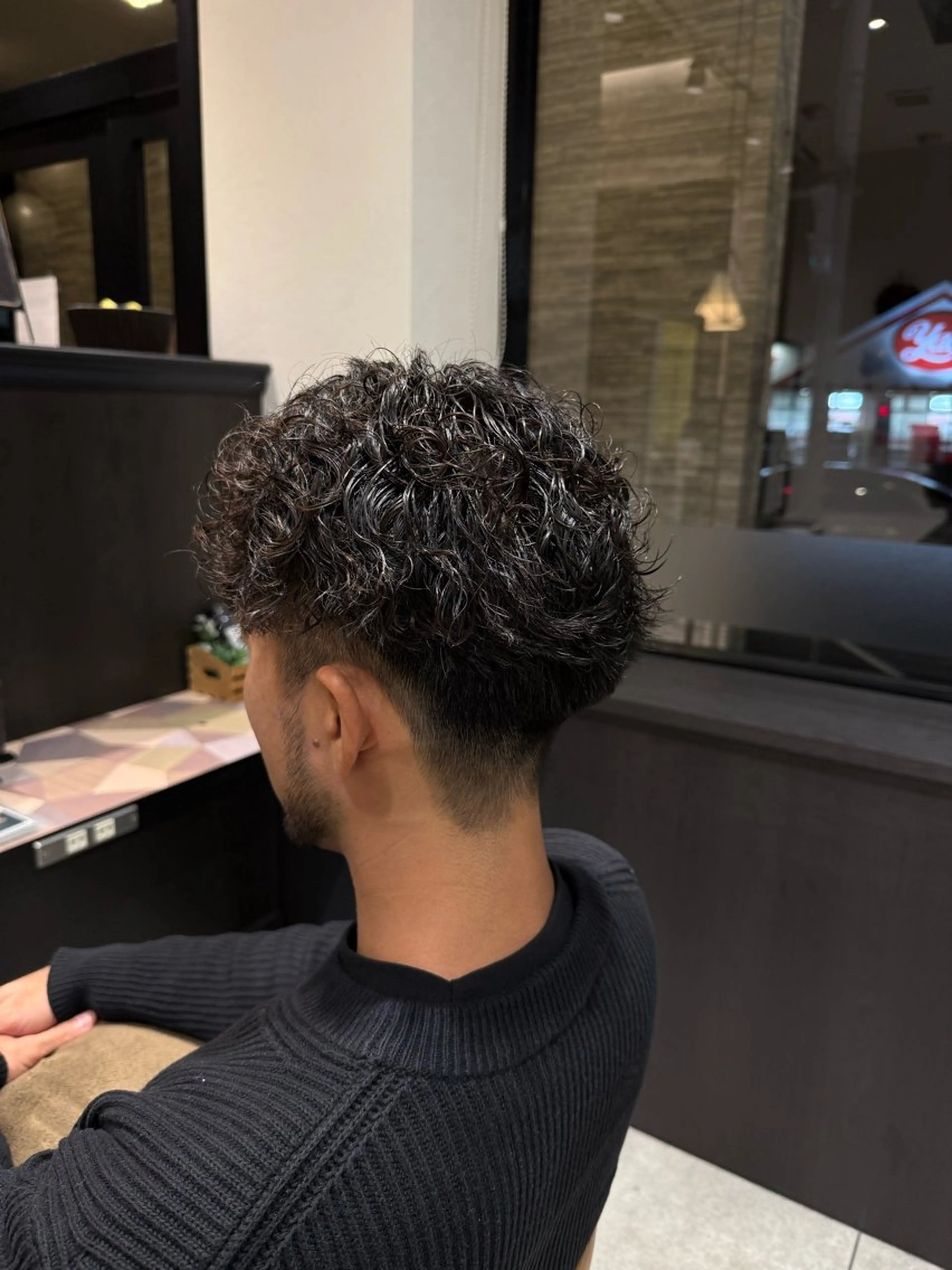 パーマ メンズ センターパート フェザーパーマ メンズ韓国風 メンズパーマ ニュアンスパーマ カット パーマ MEN'S SALON Cyf千葉所属・パーマモデル/曲がる 矯正モデル/募集中のヘアスタイル