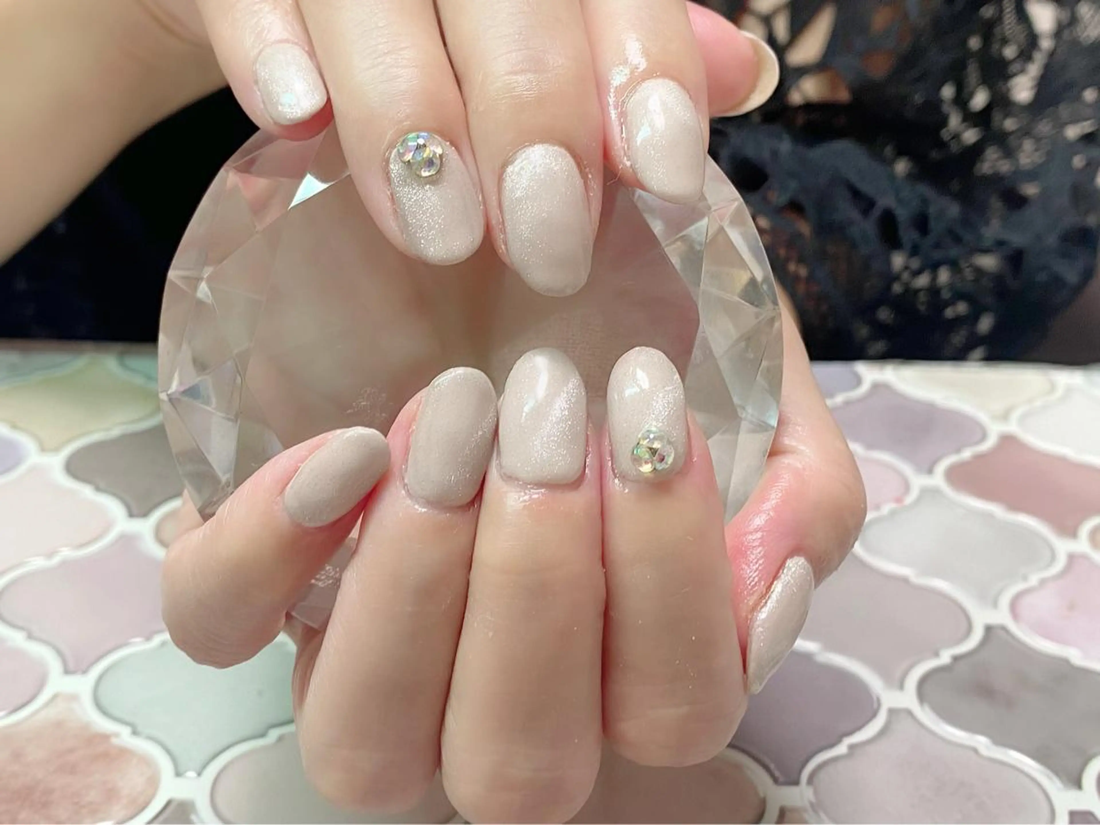 ネイル 痛ネイル/ワンホン/ フィルイン/長さだしのネイルデザイン